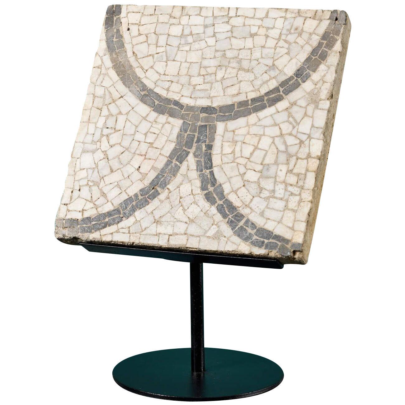 Roman Style Mosaic Fragment on Stand