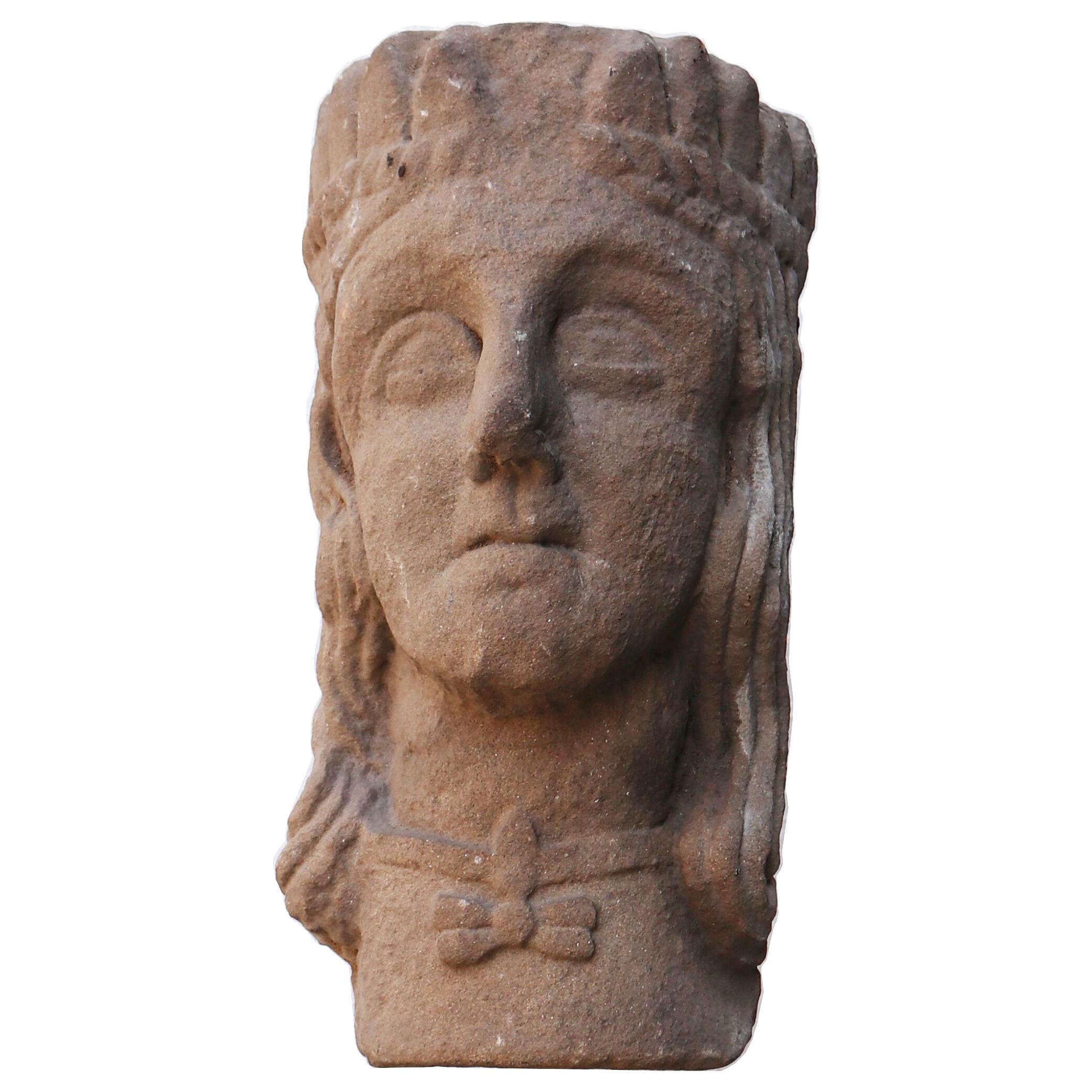 An English Medieval Carved Stone Head