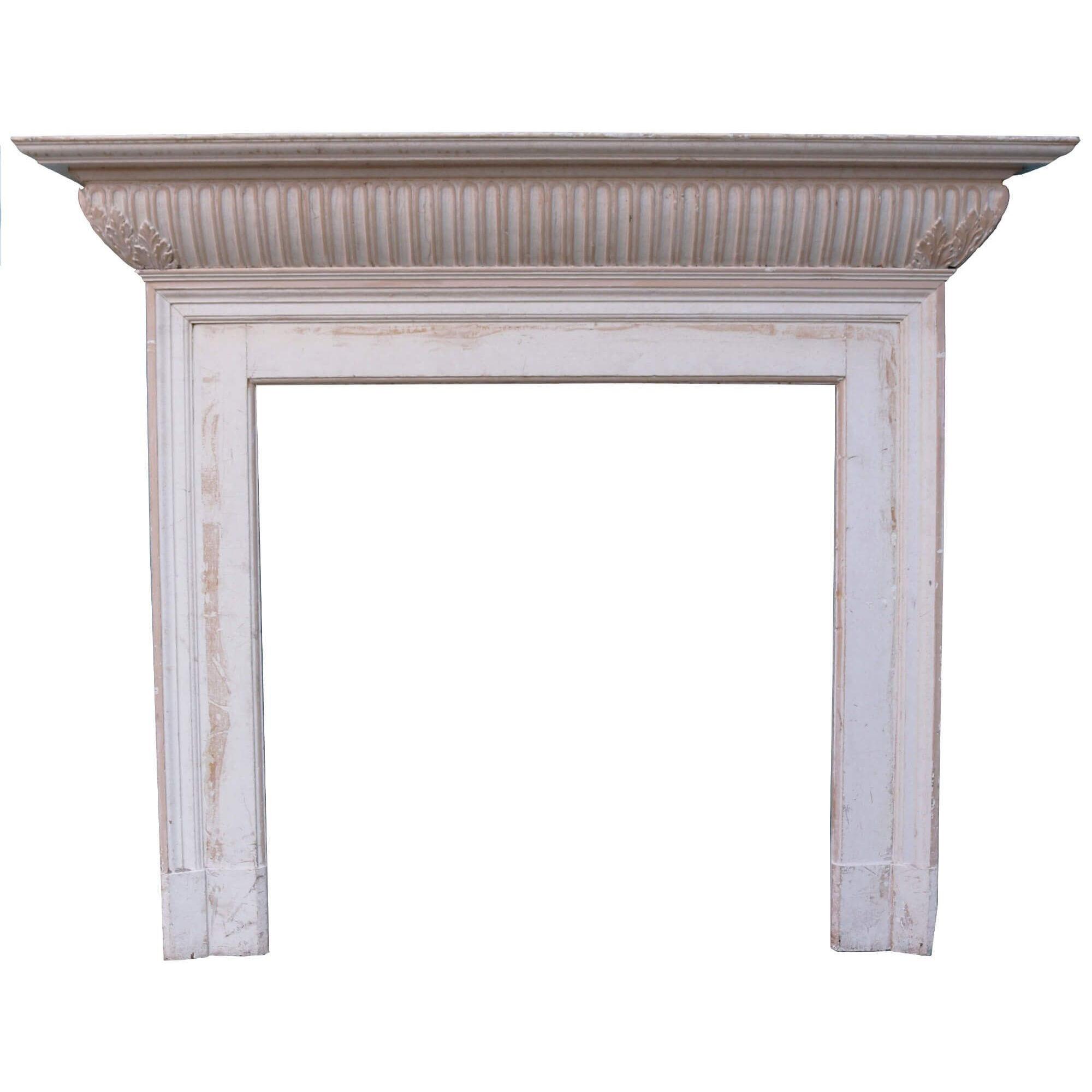 Late 19th Century Painted Antique Fireplace Surround