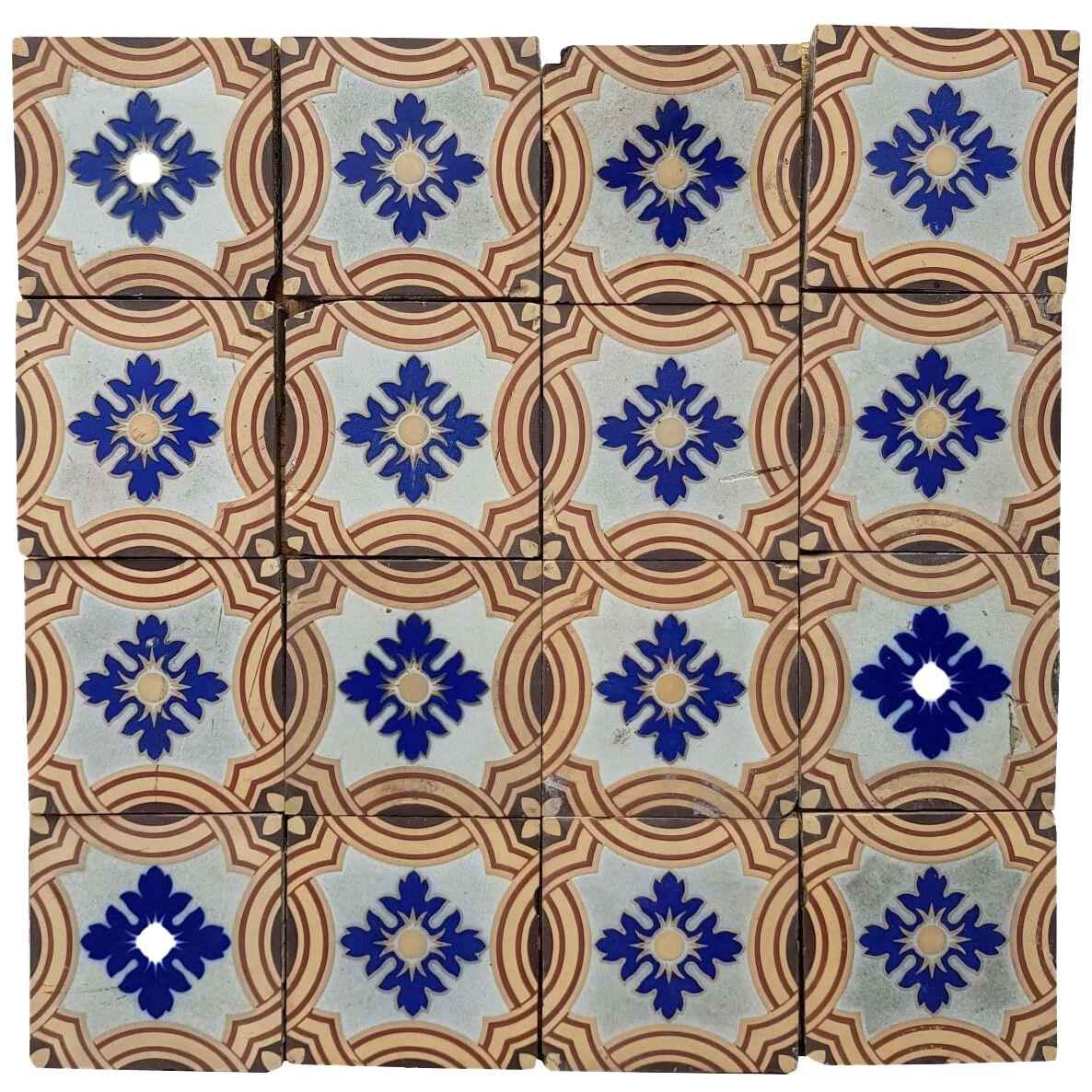 Minton & Co. Encaustic Patterned Floor Tiles x 30