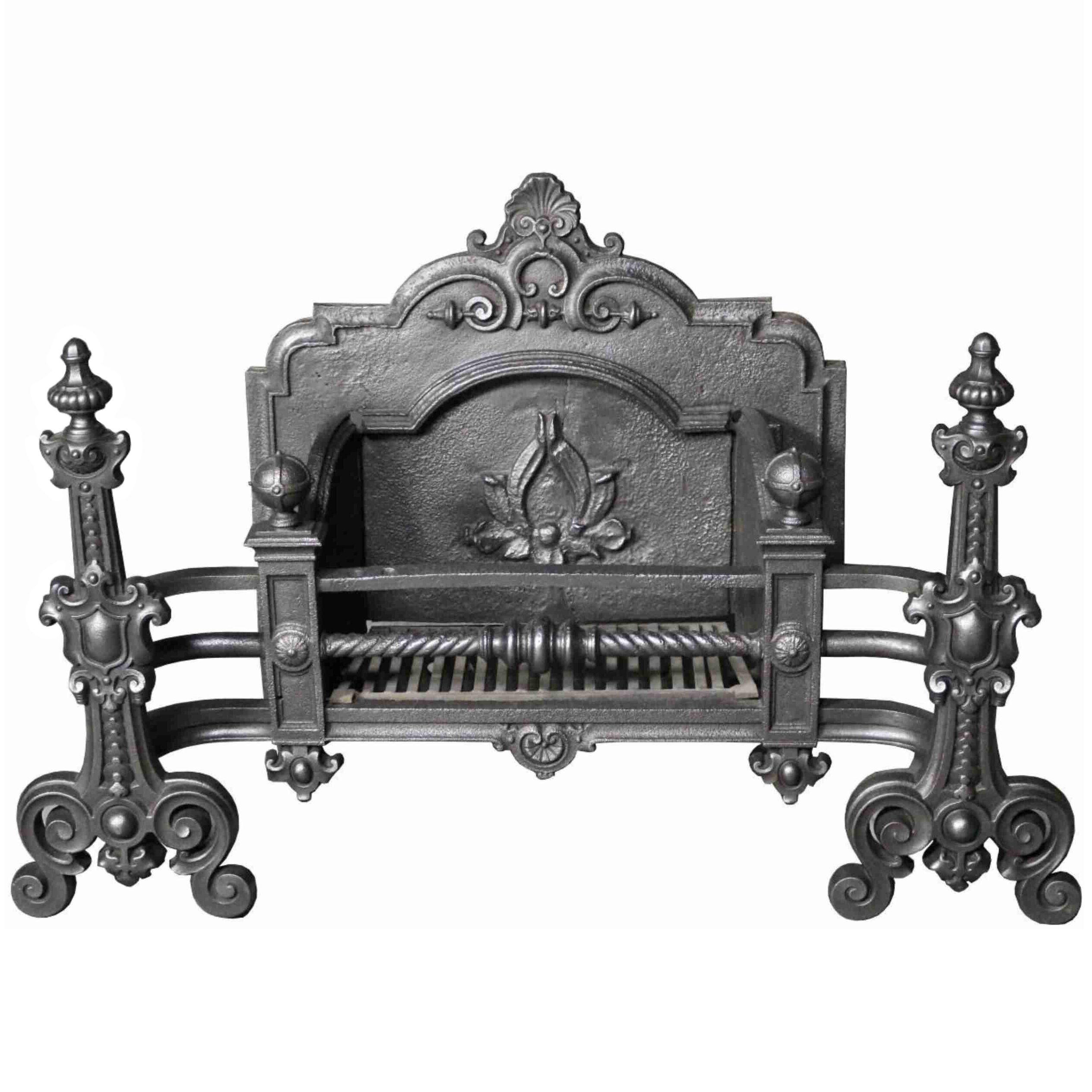 A Late 19th Century Cast Iron Fire Grate