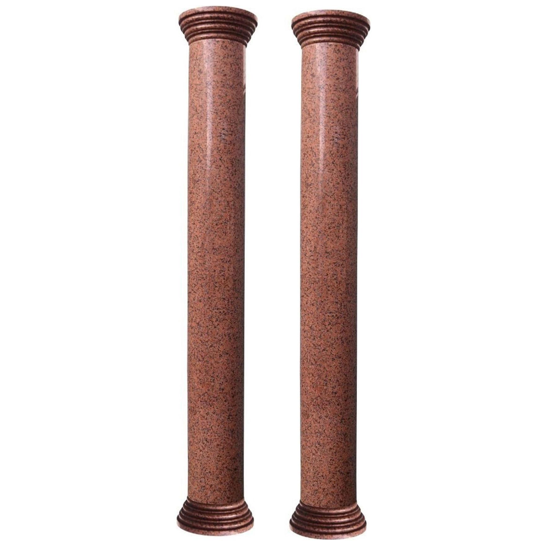 Two Reclaimed Granite Columns 269 cm (8'8")