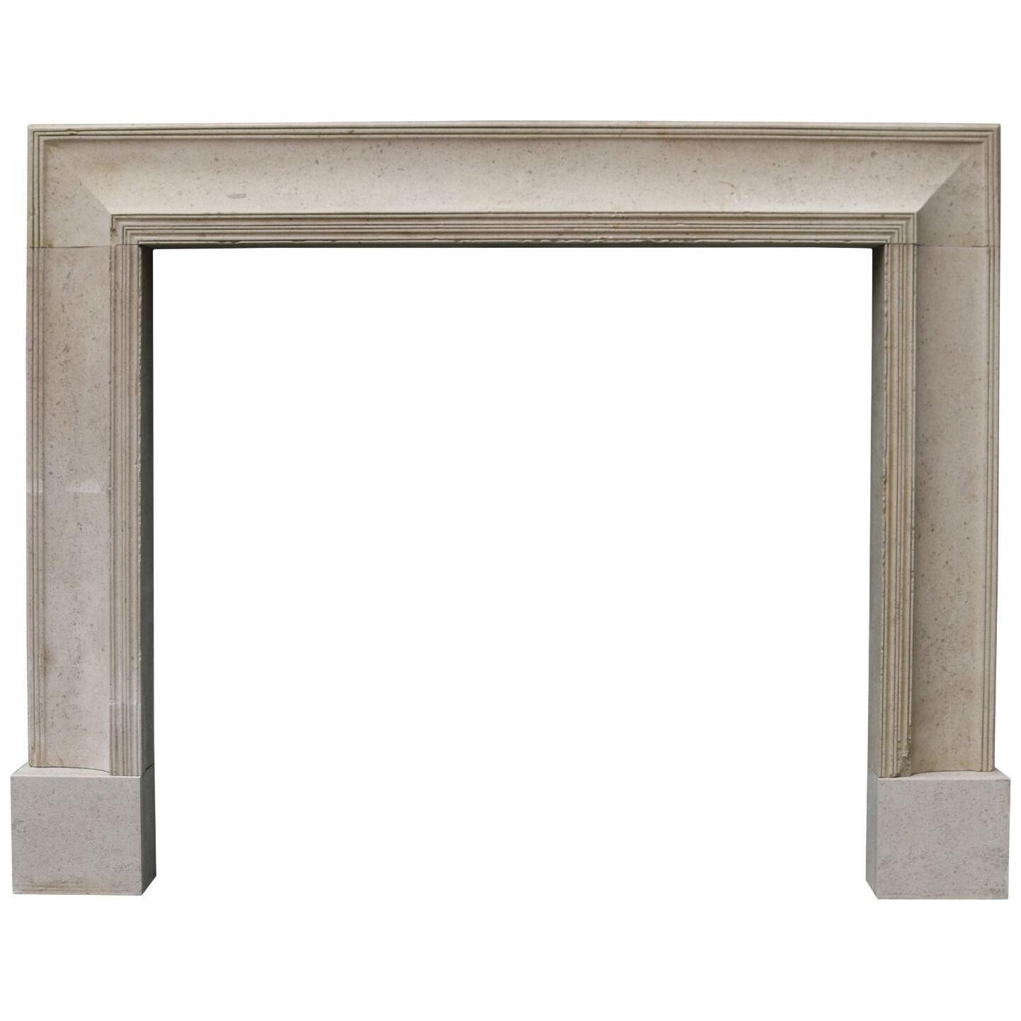 1920s Bolection Fireplace in Fossilised Limestone