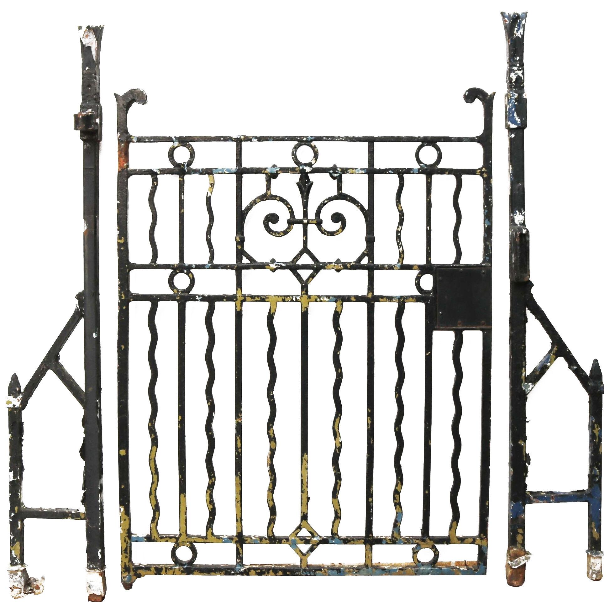 Antique Cast Iron Gate with Posts