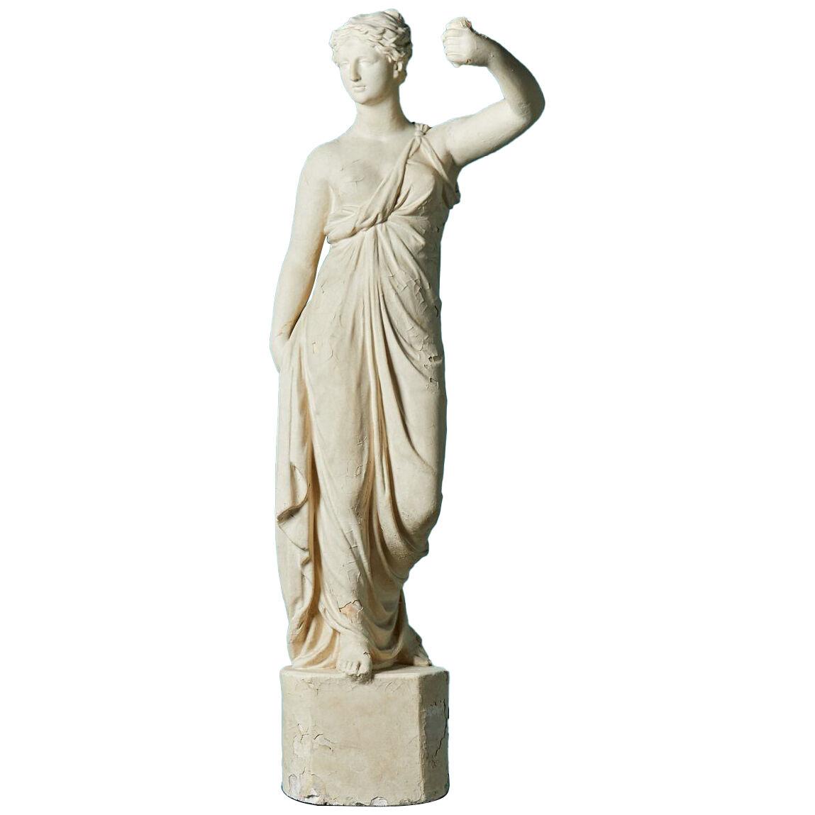 Antique Neoclassical Plaster Statue by Bruciotti
