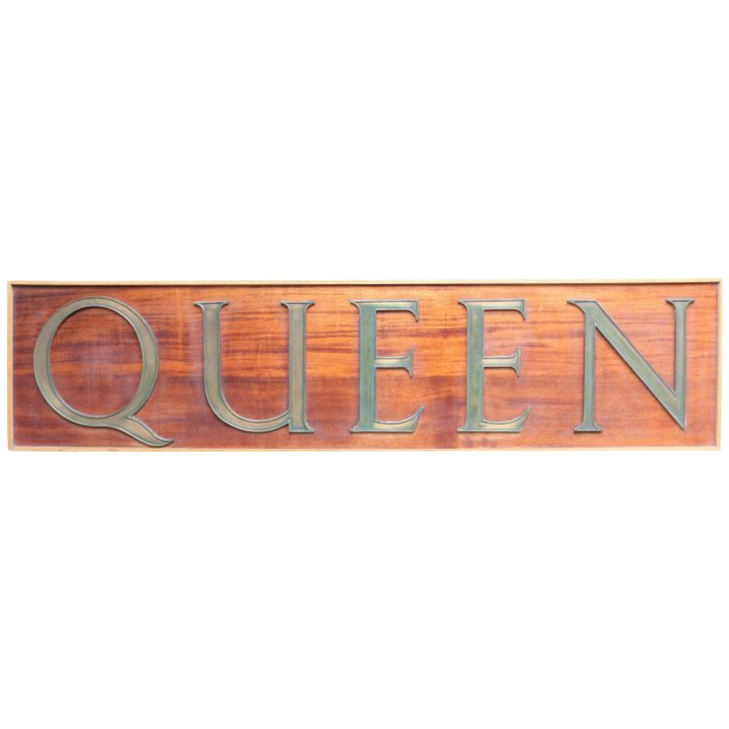 Large ‘Queen’ Wall Hanging Sign