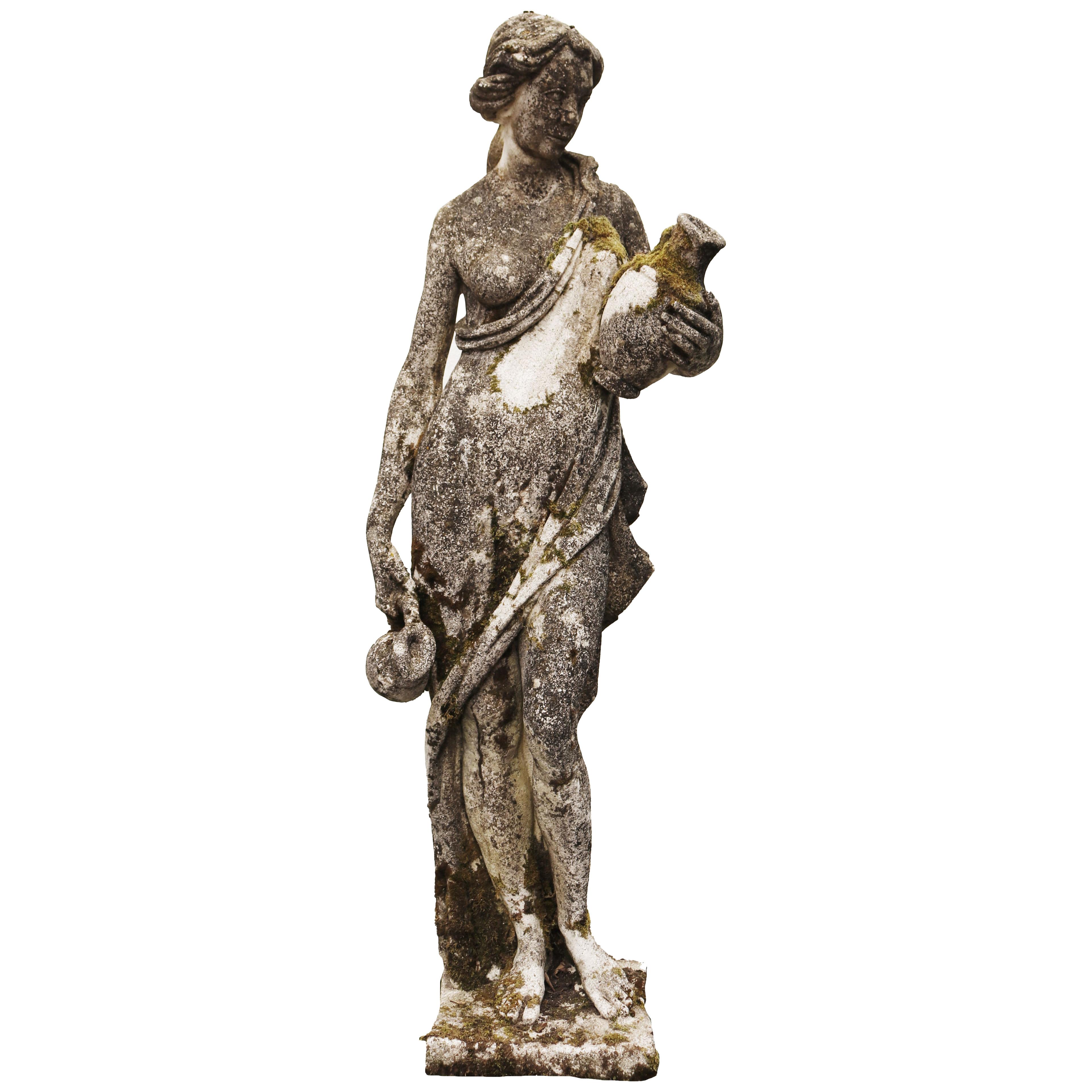 Reclaimed Life Size Composition Stone Statue of Venus