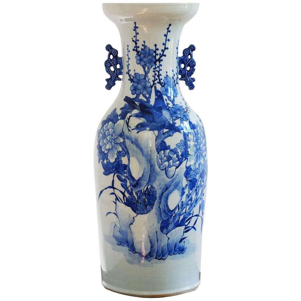 19th C. Blue Chinese vase