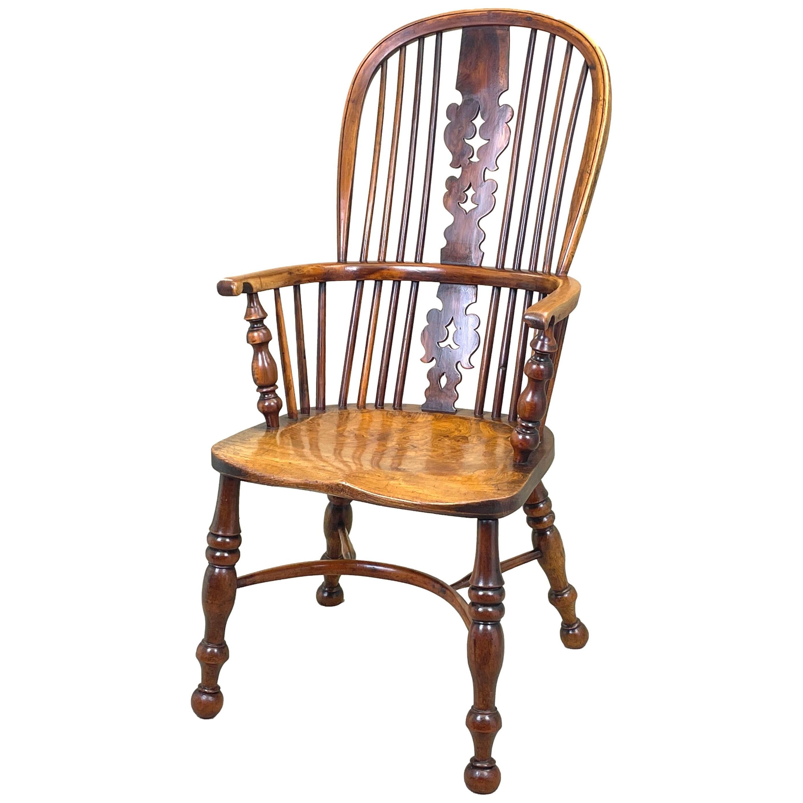 19th Century Yew Windsor Armchair