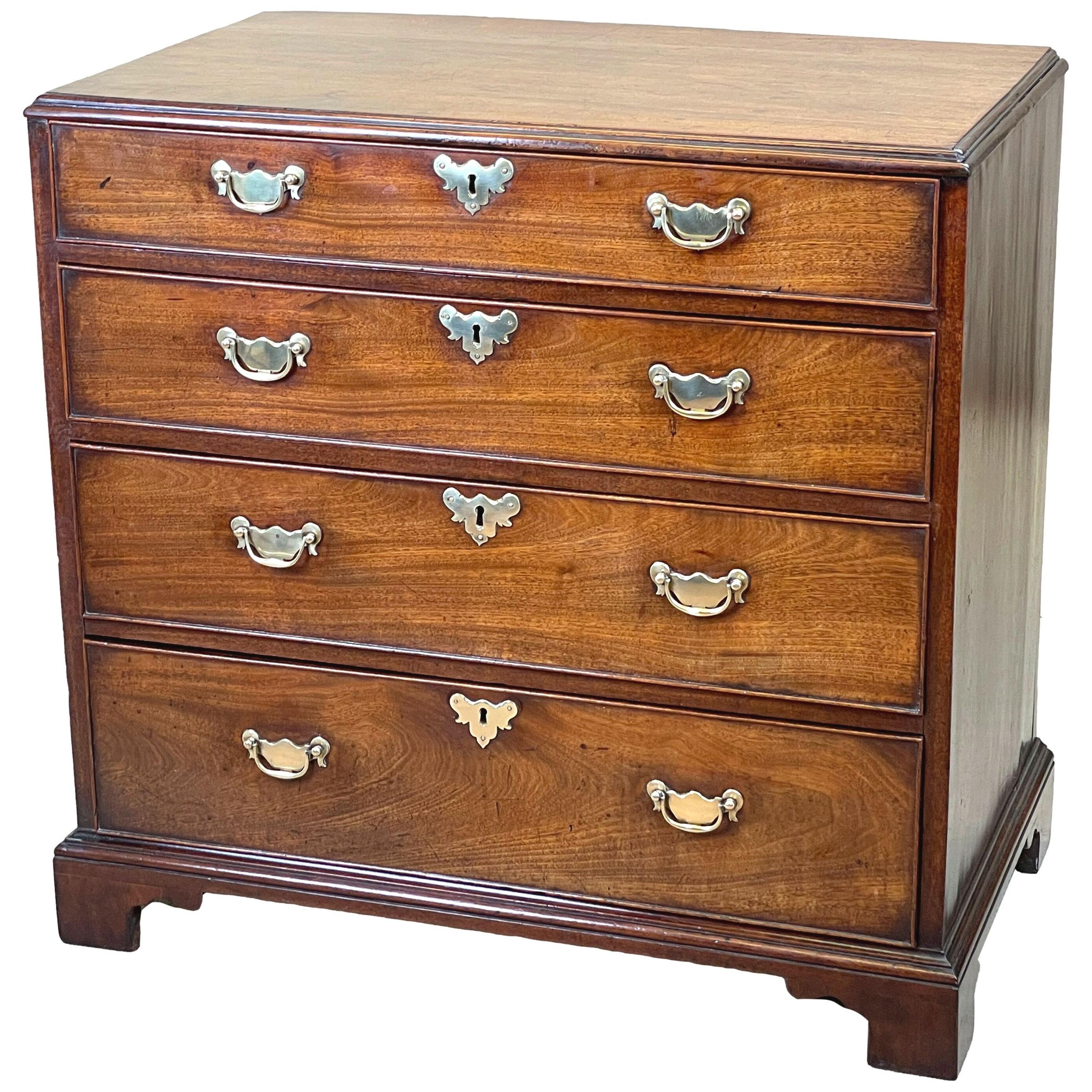 Small 18th Century Mahogany Chest Of Drawers