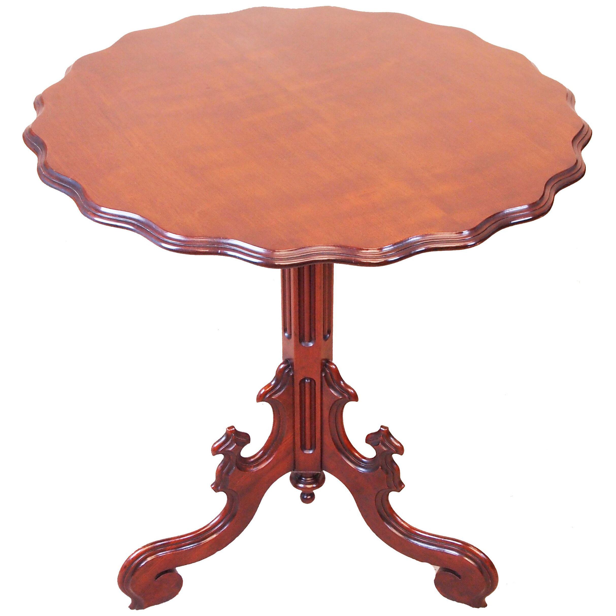 Antique 19th Century Mahogany Tripod Lamp Table 
