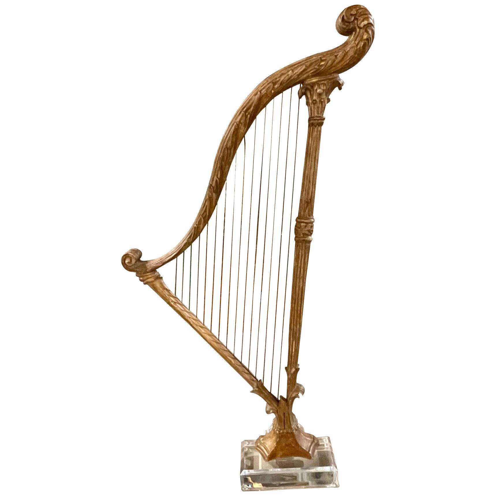 Italian Giltwood Harp