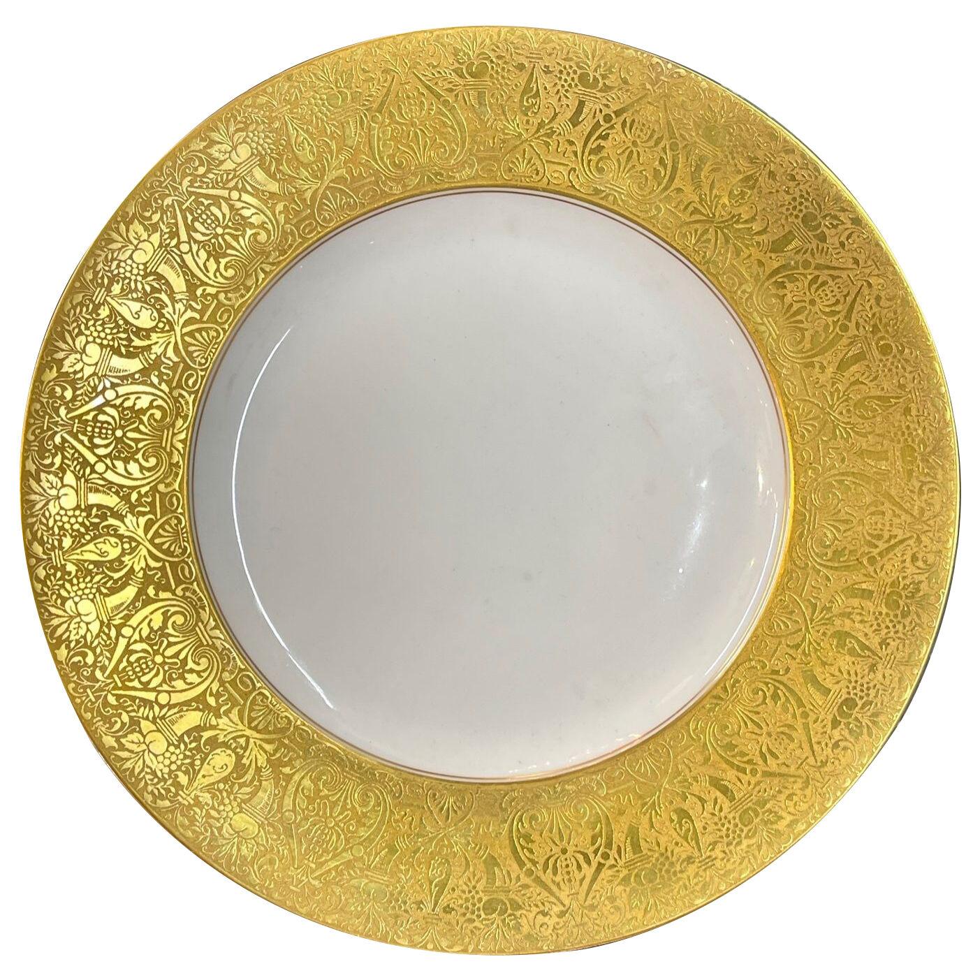 Set of 10 Royal Bavarian Gold Encrusted Service Plates