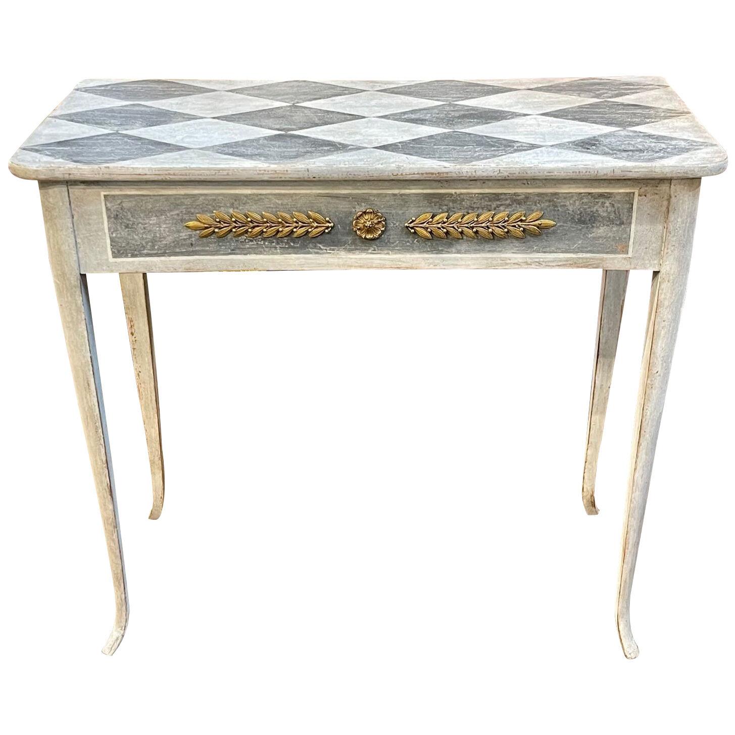Swedish Neo-Classical Painted Console