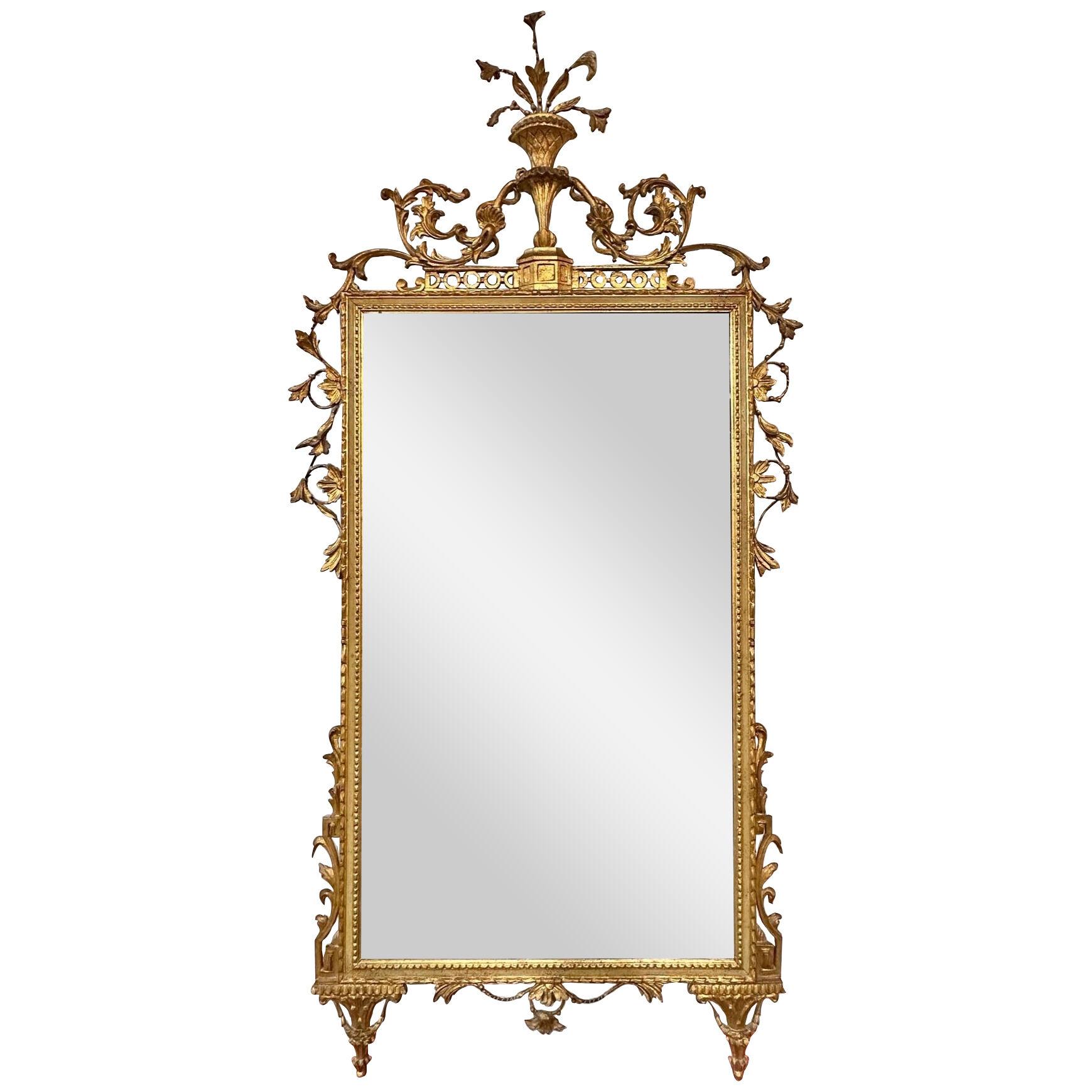 Italian Carved and Giltwood Neo-Classical Mirror