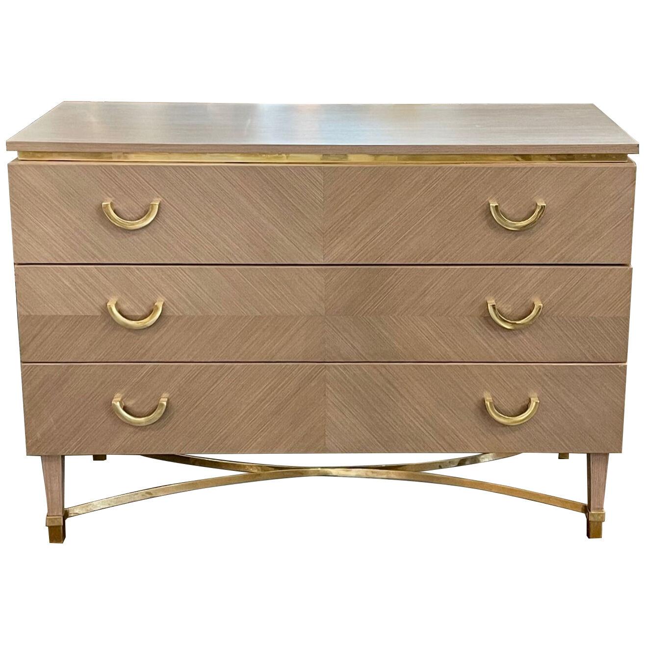 Modern Italian Grey Lacquered Commode