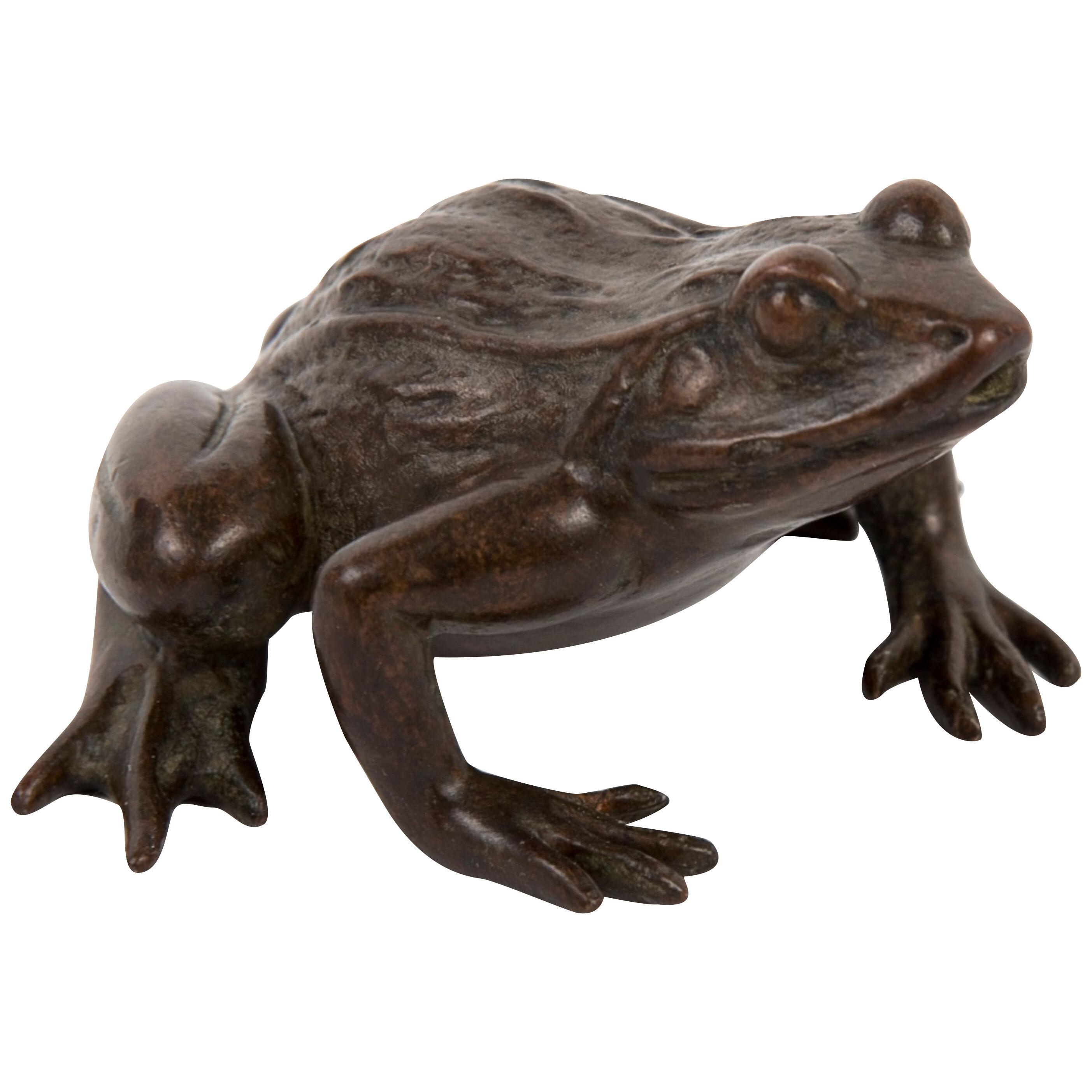 Japanese bronze frog okimono (big)