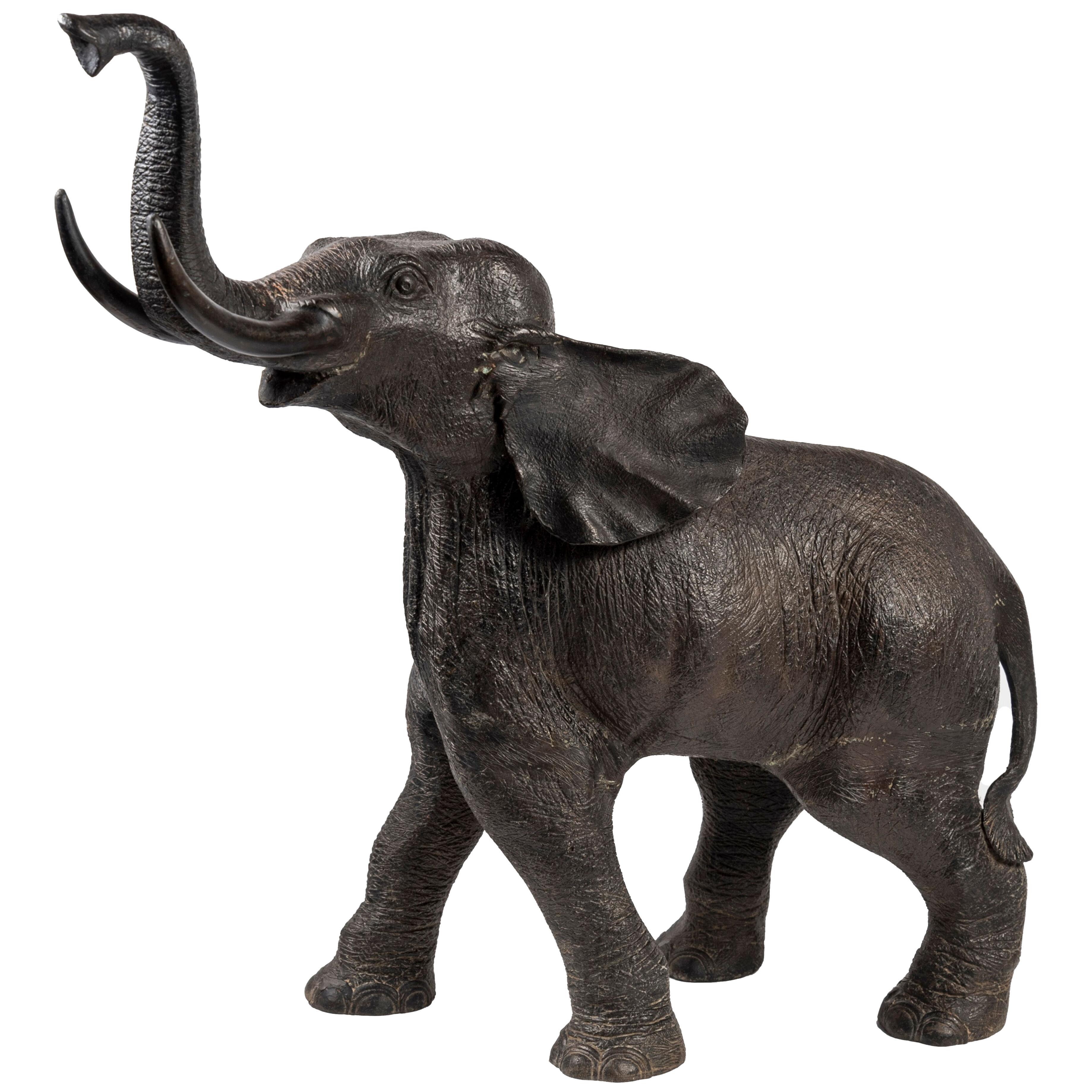 Japanese bronze sculpture elephant