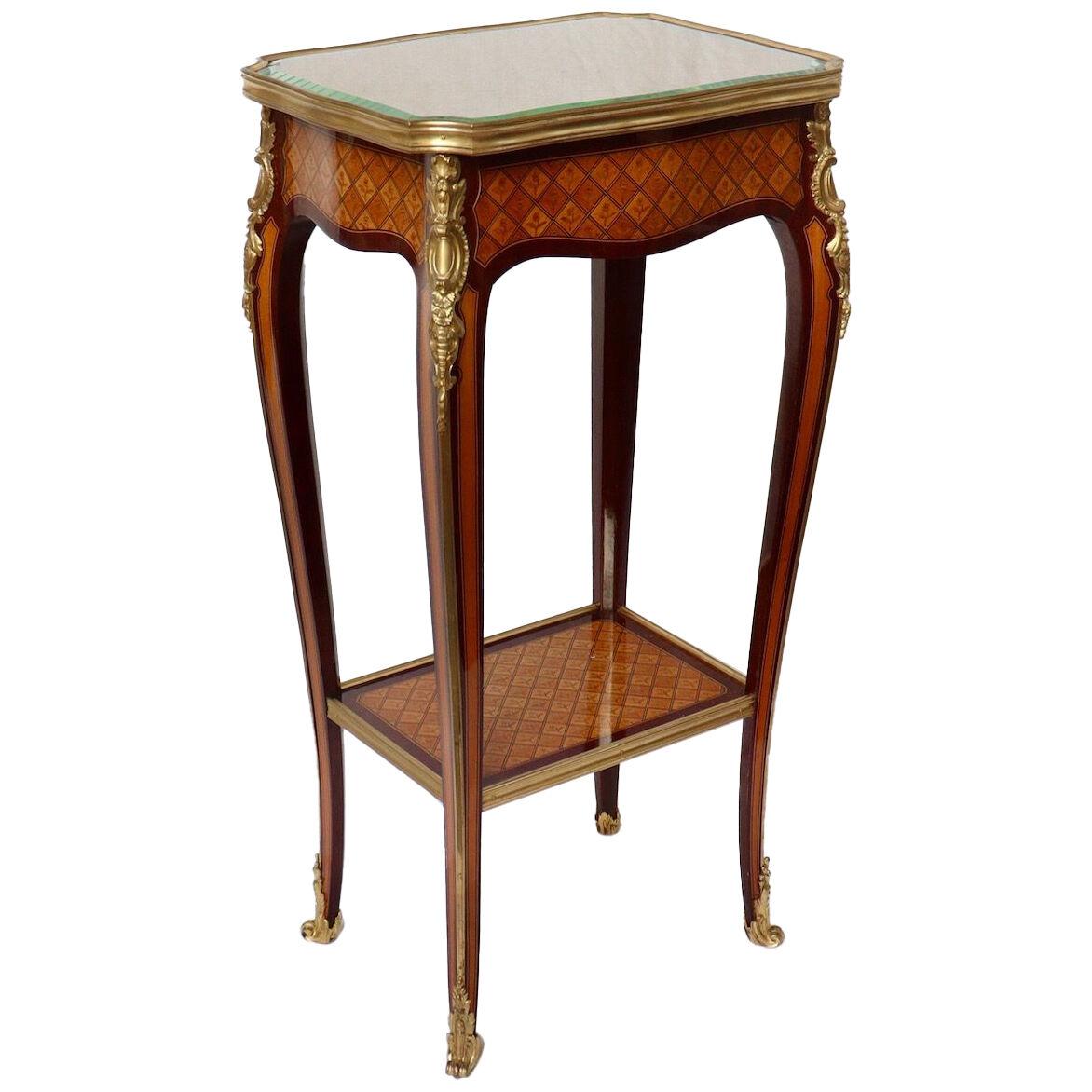 A French Ormolu-Mounted Marquetry Table Ambulante by Henry Dasson circa 1885