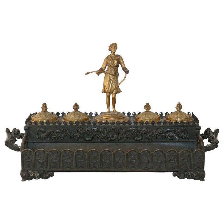 A French 19th Century Neogothic Inkwell