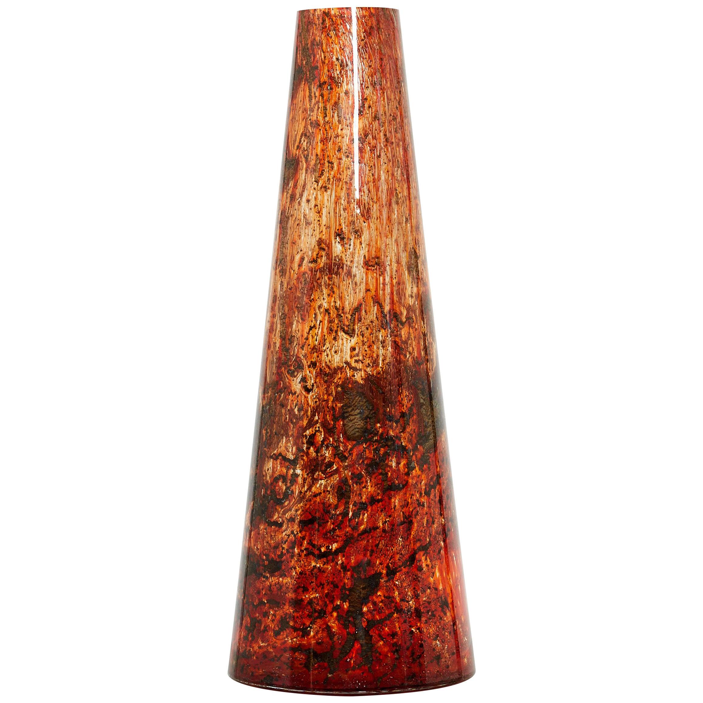 Large Murano glass inclusion vase 1970 