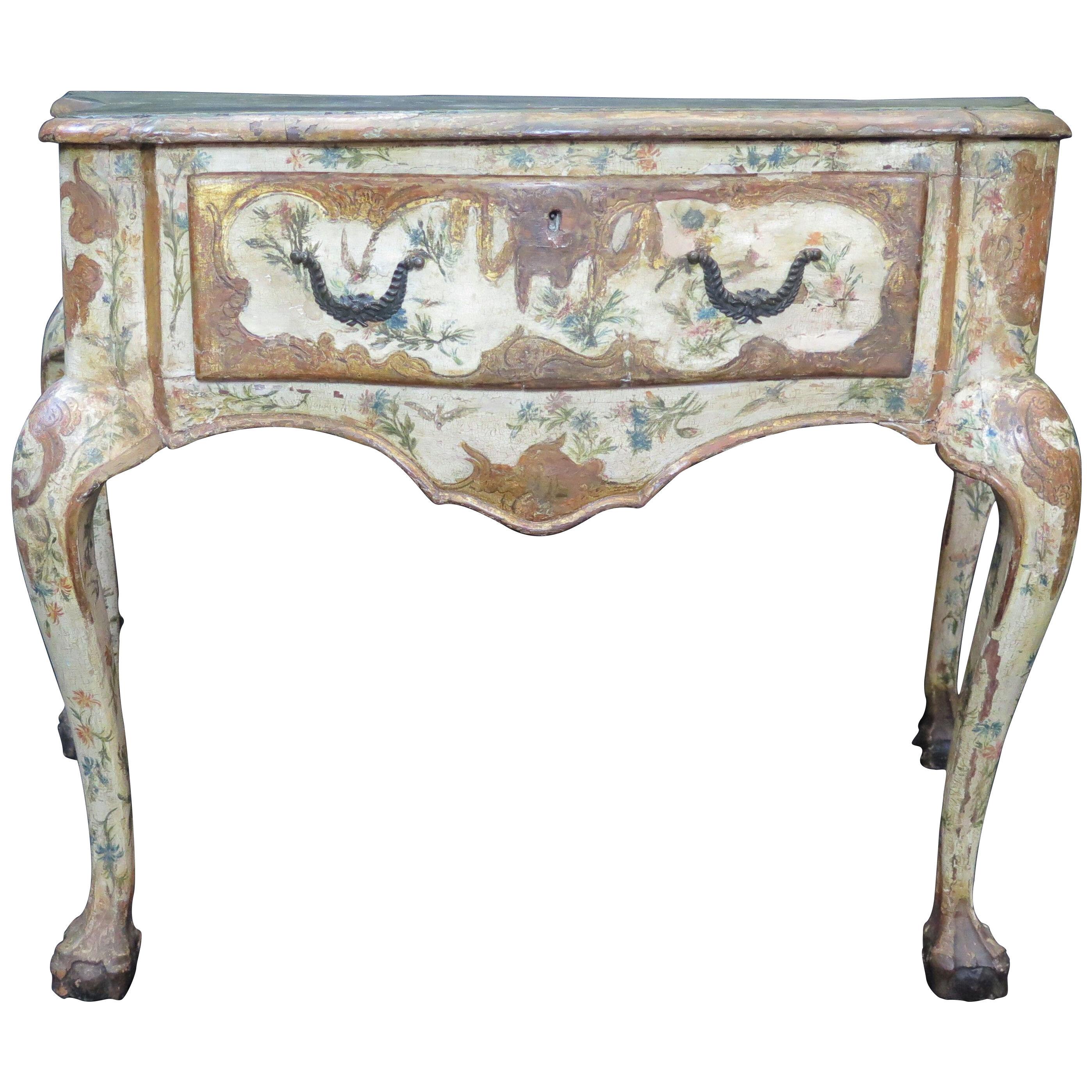 Early 18th Century Italian Painted Side Table
