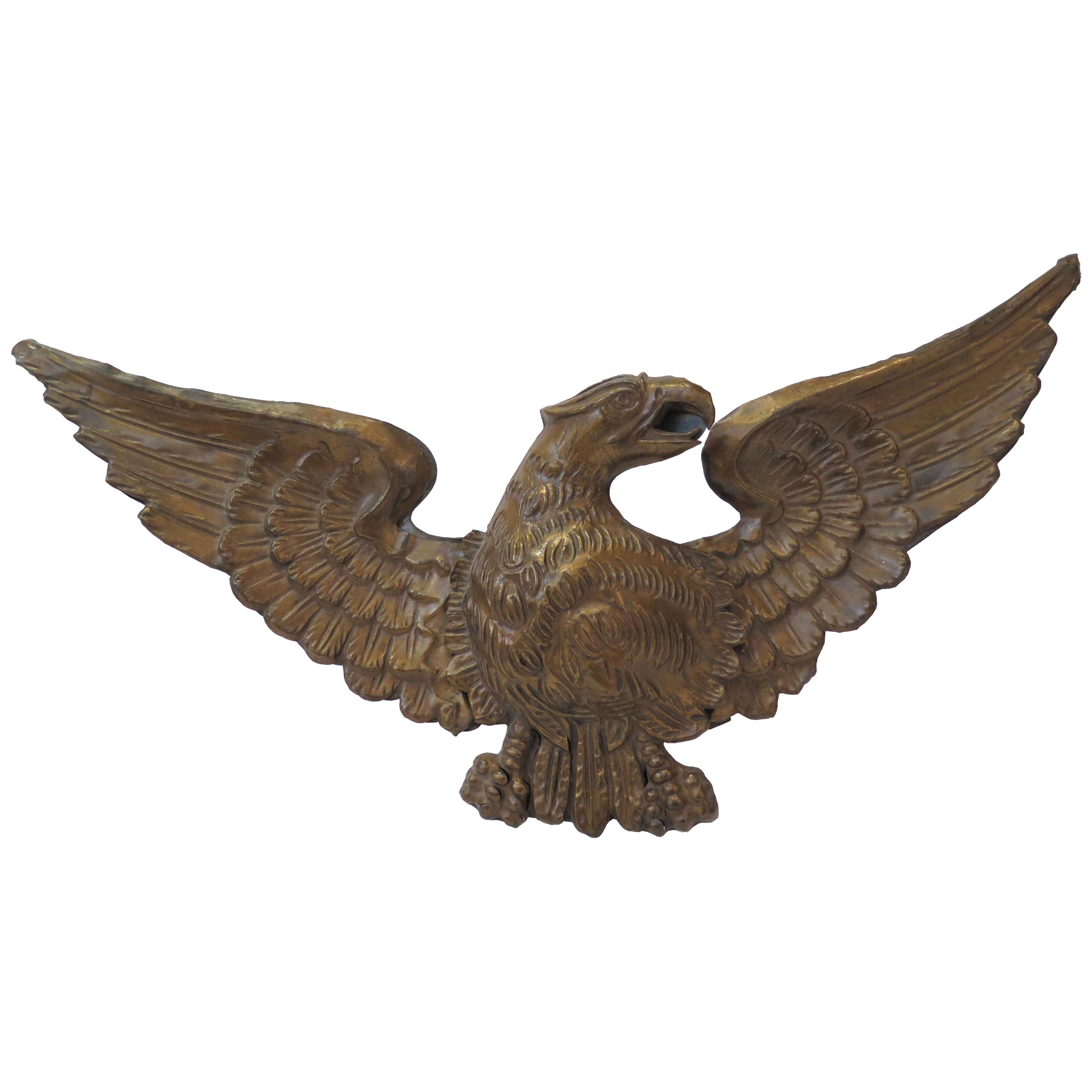American 19th Century Copper Repoussé Eagle