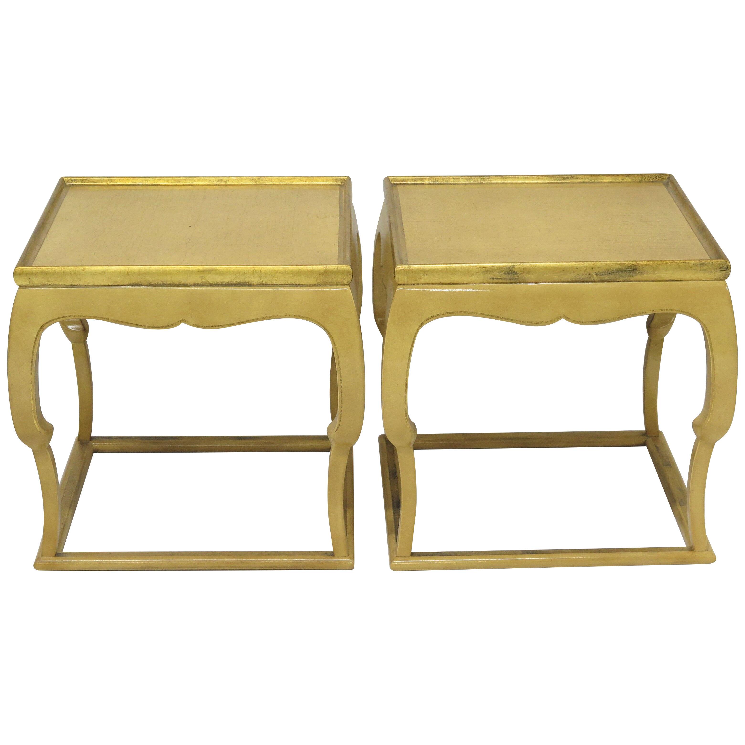 Pair of Lacquered Tables by Atelier Midavaine Paris