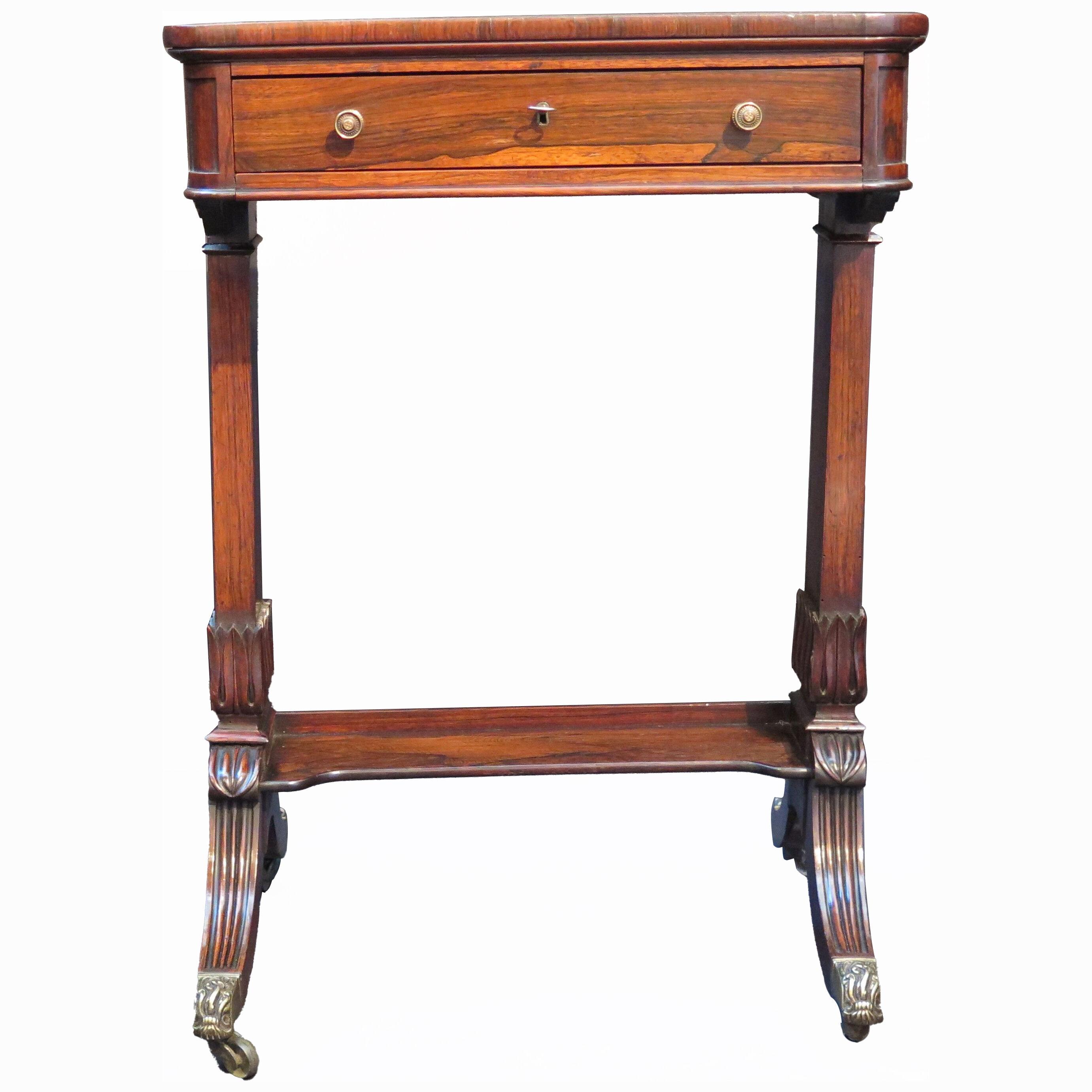 English Regency Rosewood Lady's Work Table