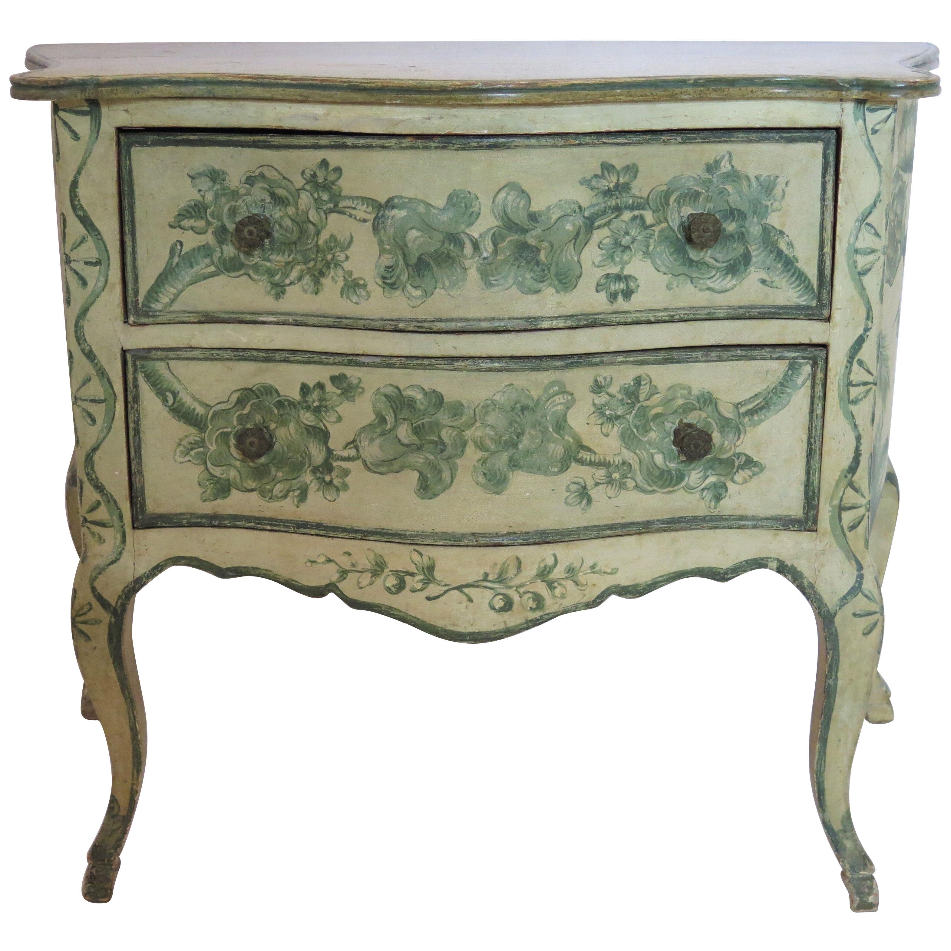 An Early Louis IV-Style Painted Venetian Commode