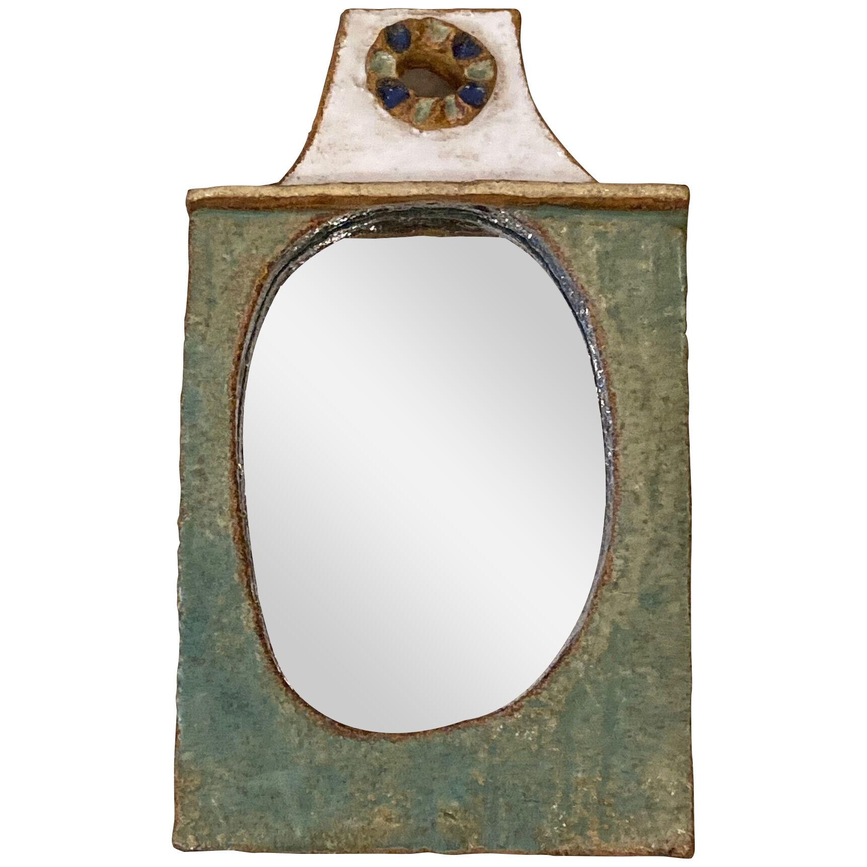 Glazed mirror by les Argonautes, France, 1960