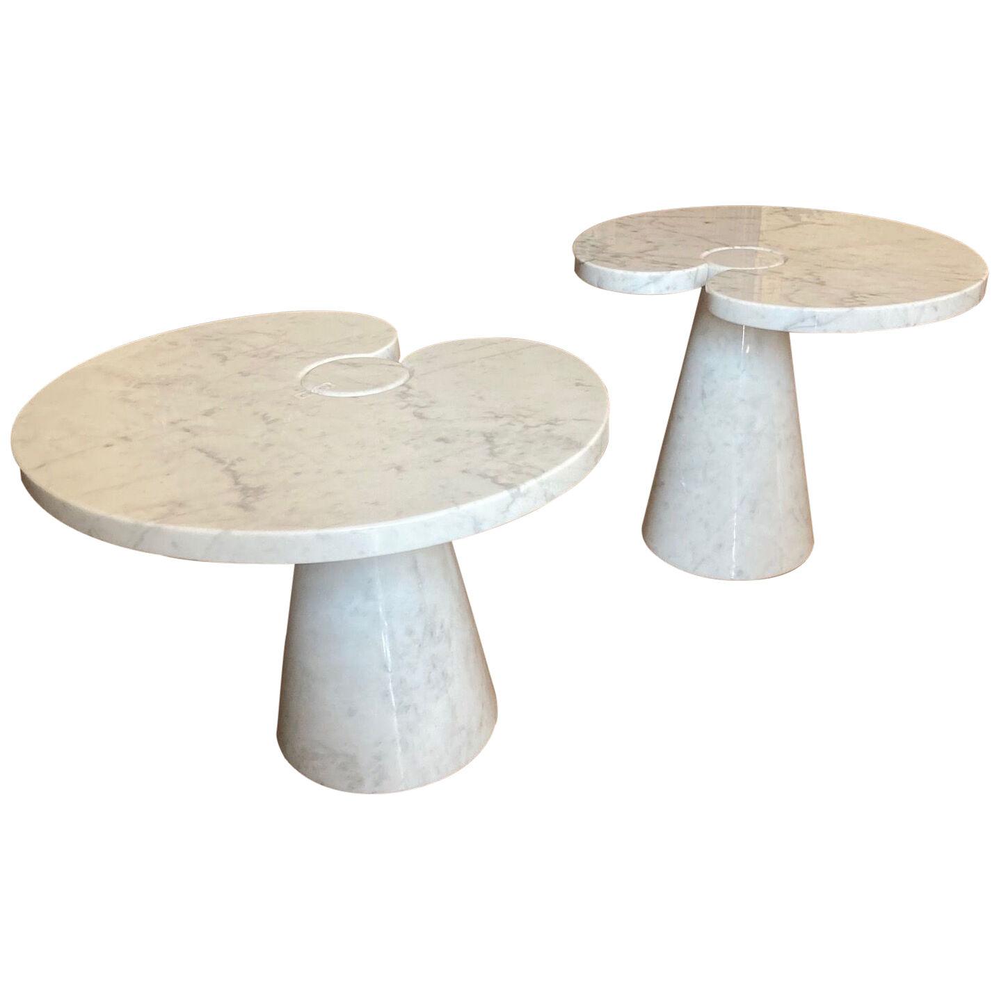 Pair of " Eros" Mable tables design Angelo Mangiarotti 
