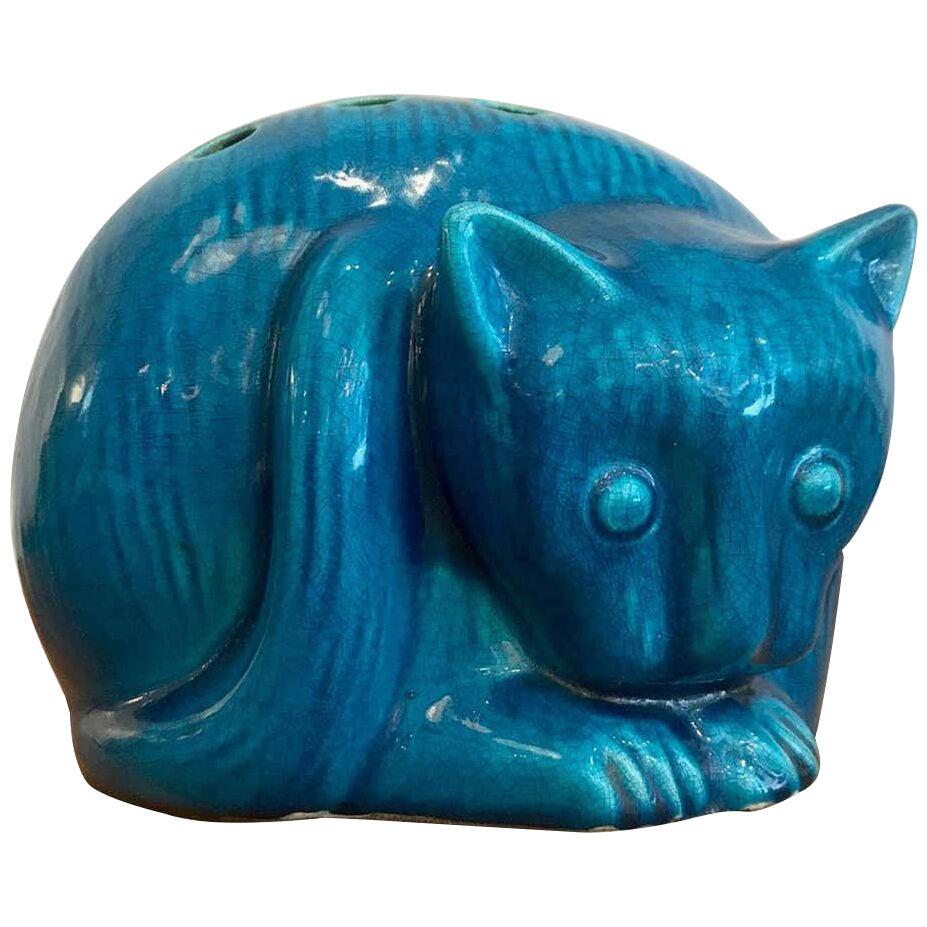 "Cat", Ceramic Vase by Pol Chambost