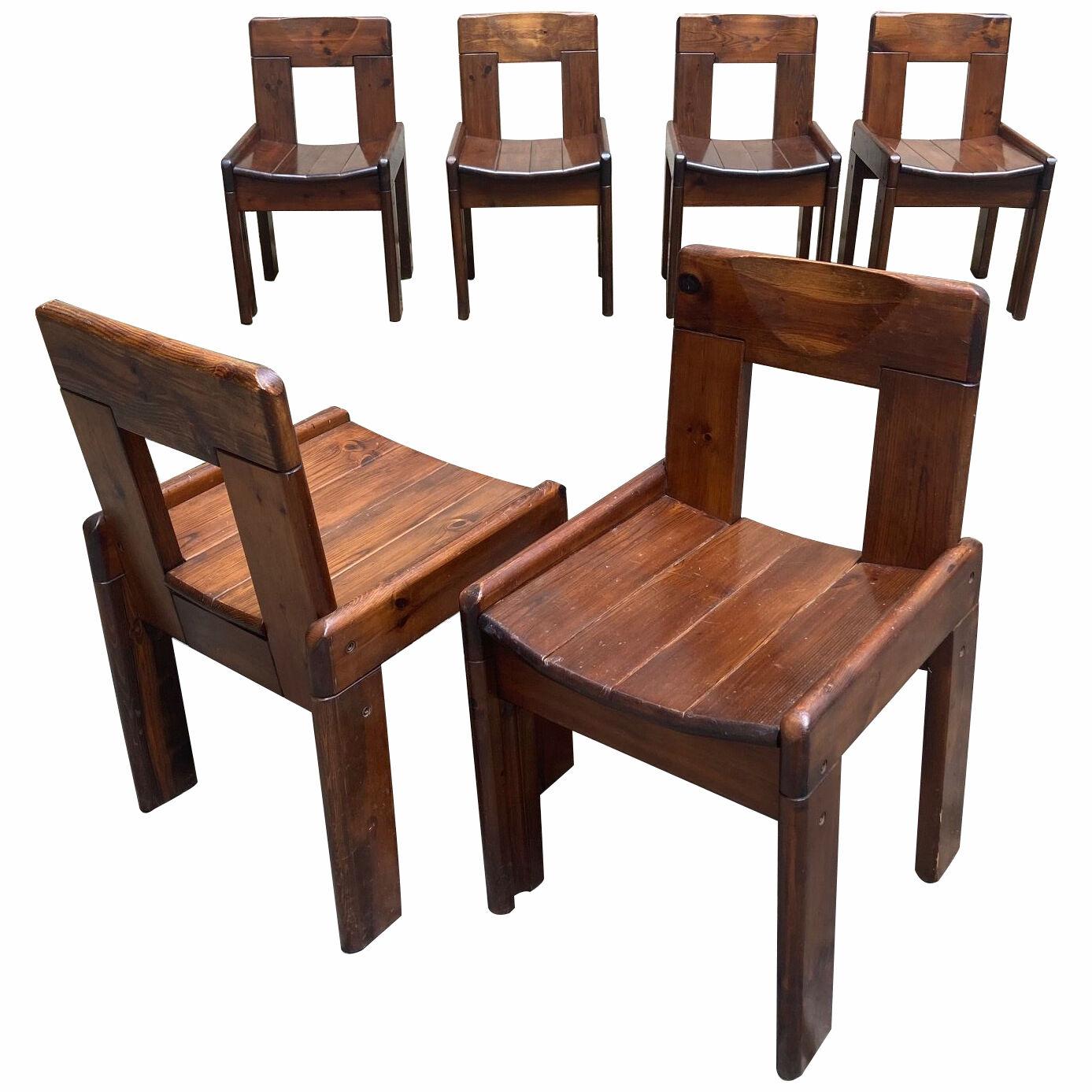 Set of 6 Dining Chairs by Silvio Coppola for Fratelli Montina, 1970's