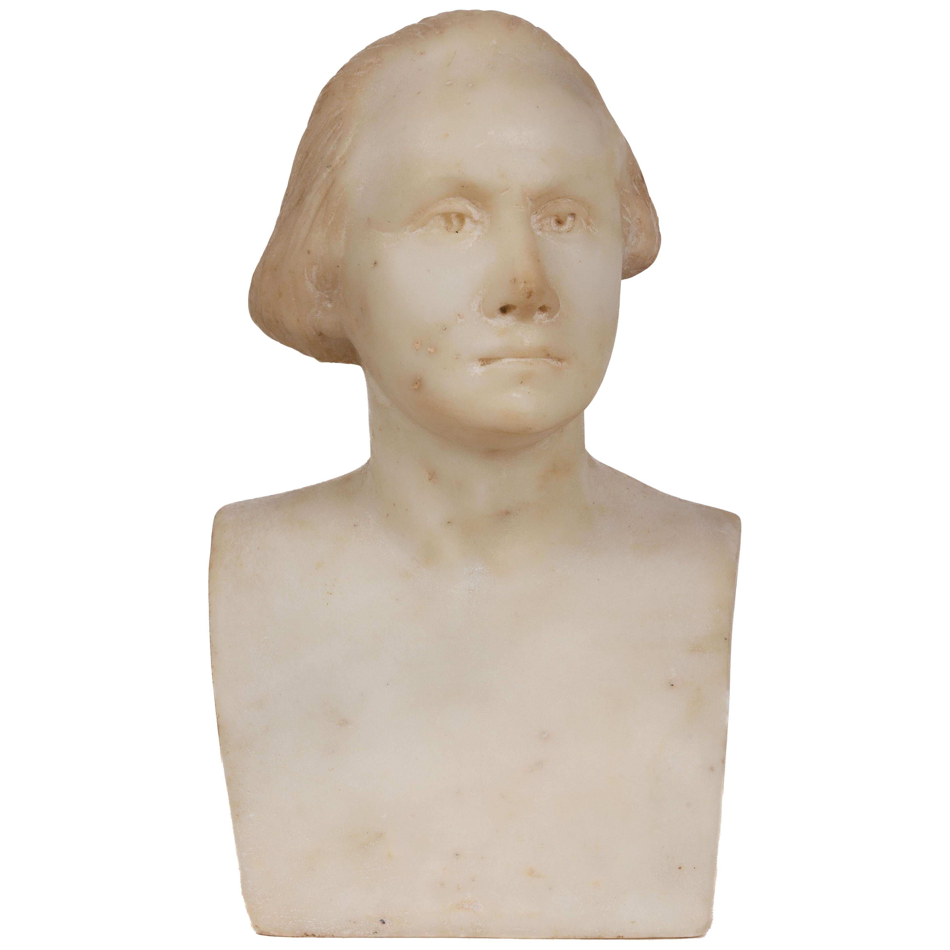American Marble Bust of George Washington, After Houdon, C. 1890