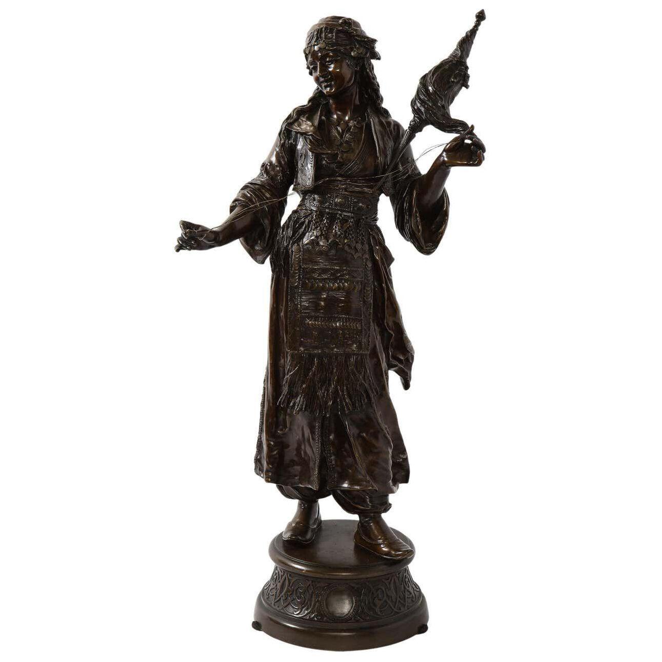 Émile Guillemin, a French Patinated Bronze Figure of an Orientalist Dancer