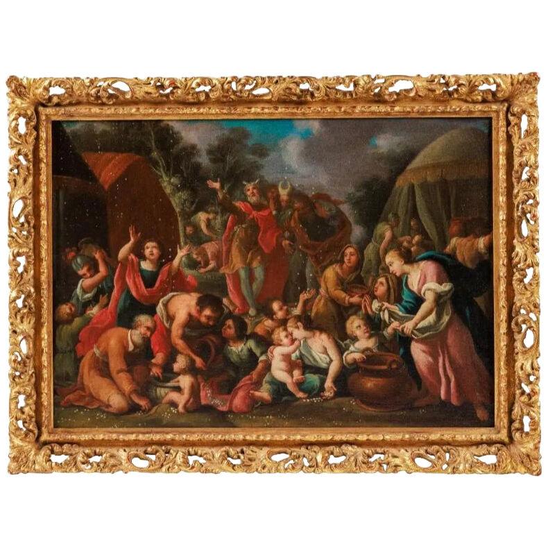 (Italian School, 17th Century) "Israelites Collecting Manna from Heaven"
