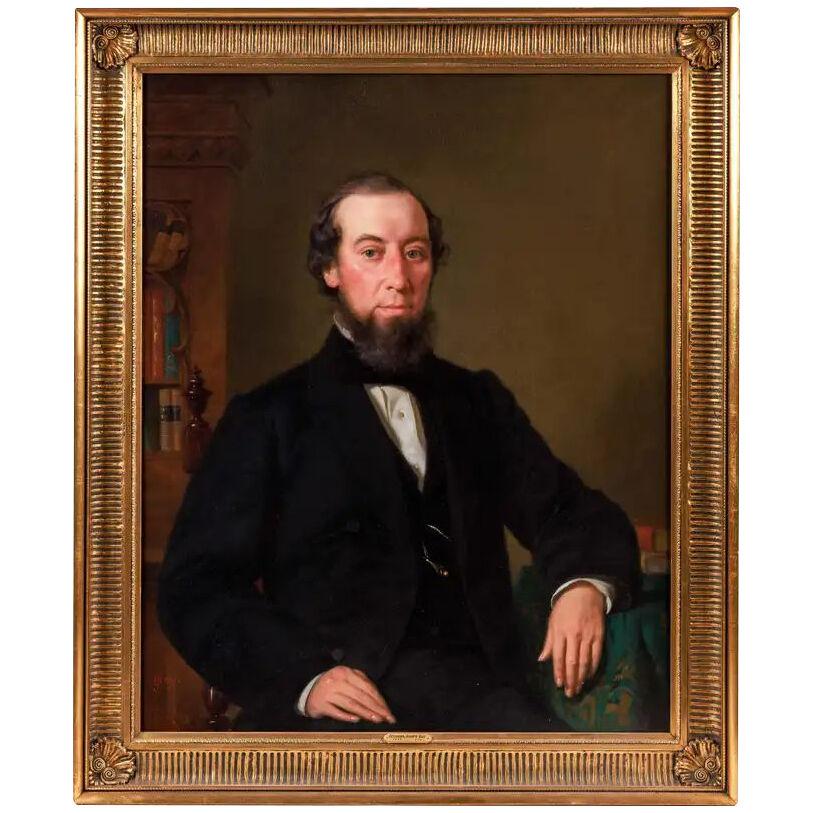 Seymour Joseph Guy (American, 1824–1910) Portrait of a Gentleman, Oil on Canvas