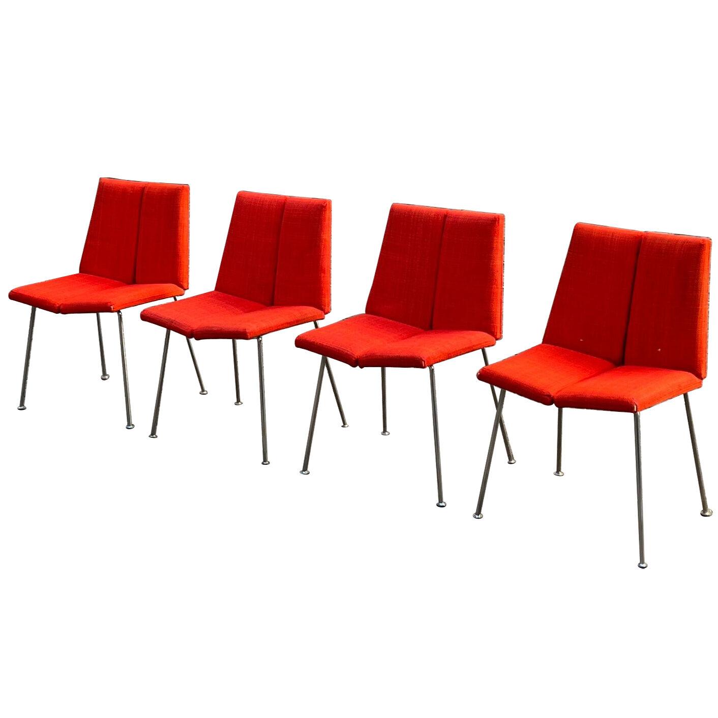 Set of four Pierre Guariche chairs for Huchers Minvielle editions, France, 1960s