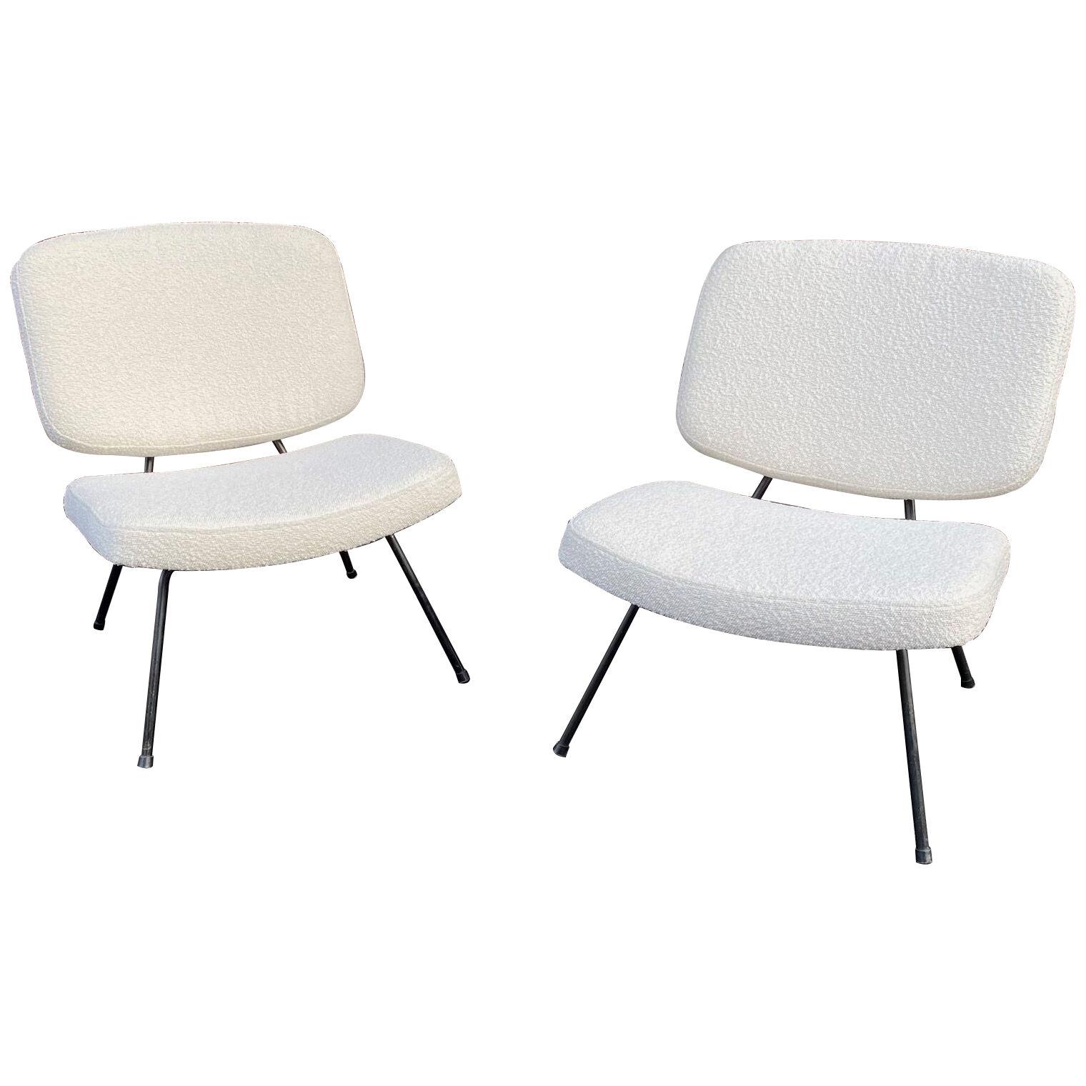 Pair of CM190 slipper chairs by Pierre Paulin for Thonet, France, 1950s
