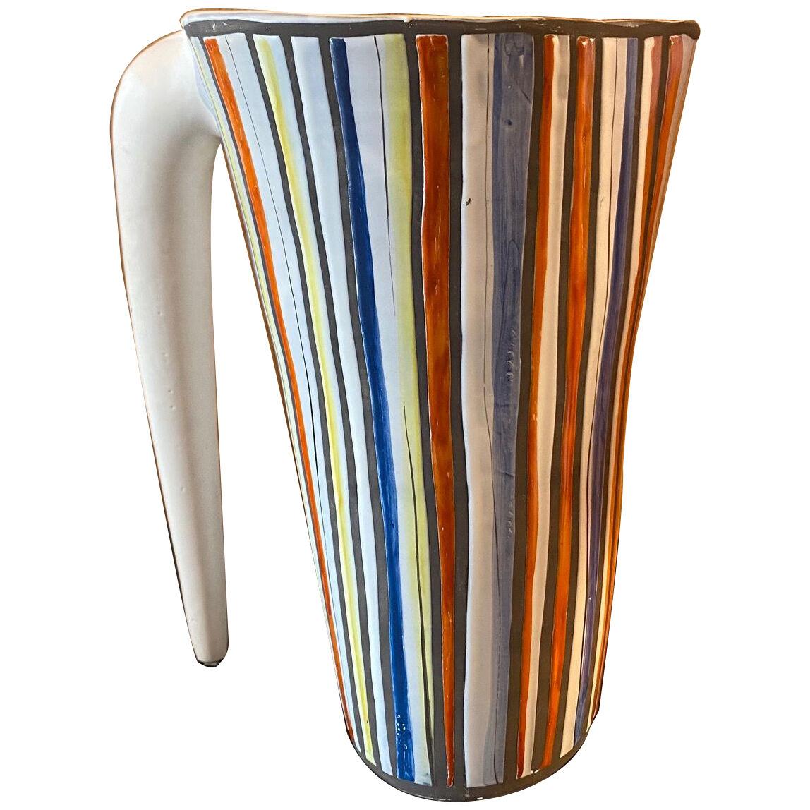 Ceramic Pitcher by Roger Capron, Vallauris, south of France, 1960s
