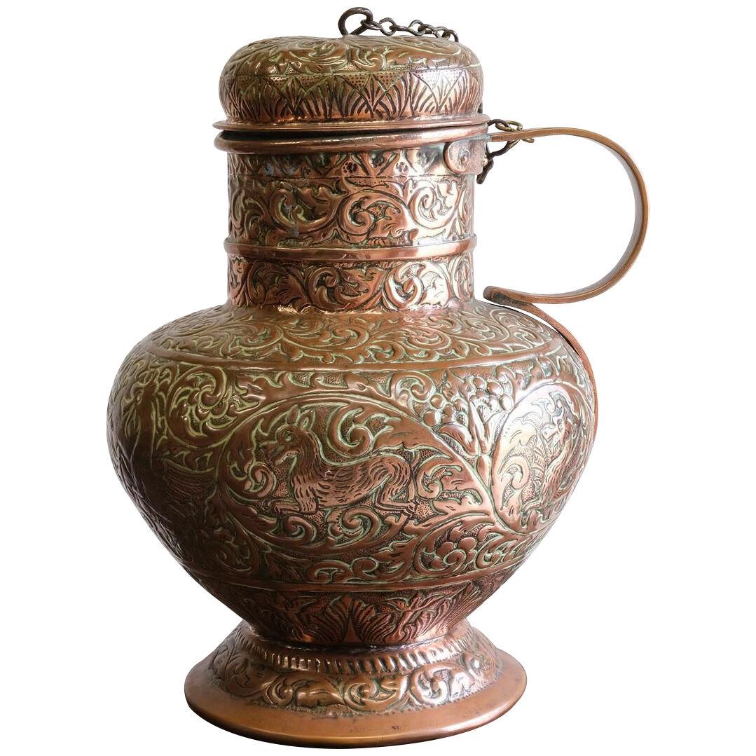Large Early 18th Century Copper Jug