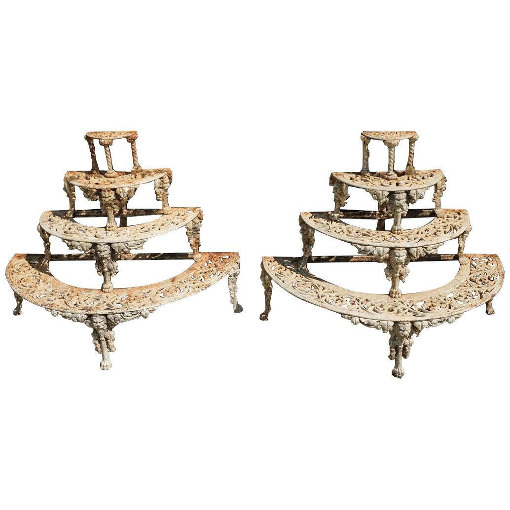 Pair of 19th Century Coalbrookdale Plant Stands