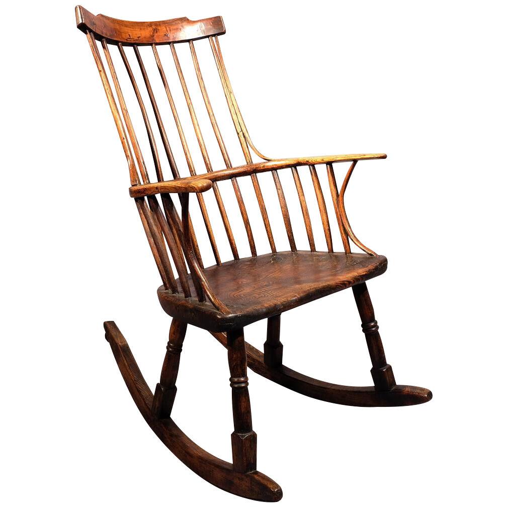 A Rare Late 18th Century Rocking Windsor Chair