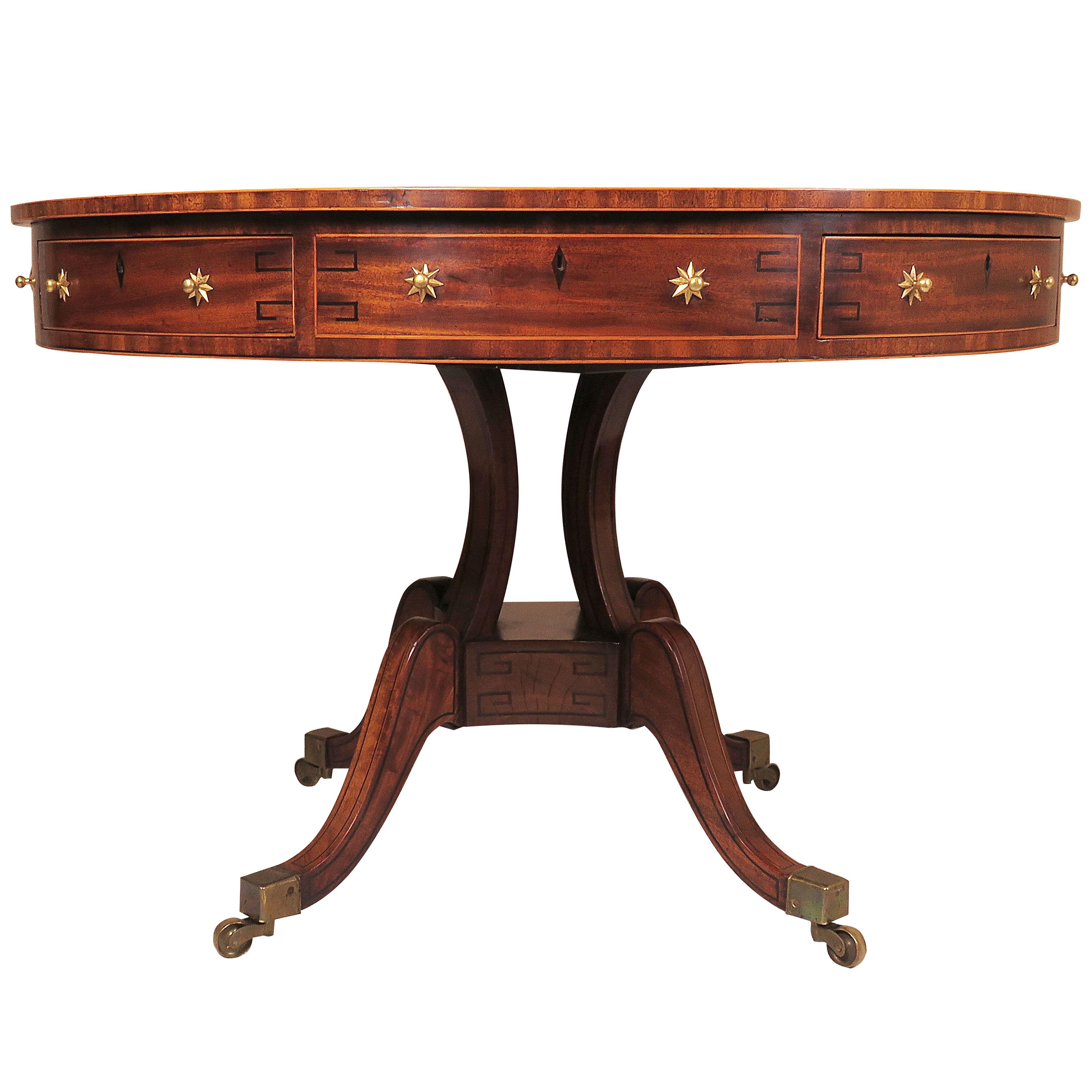 Early 19th Century Mahogany Drum Table
