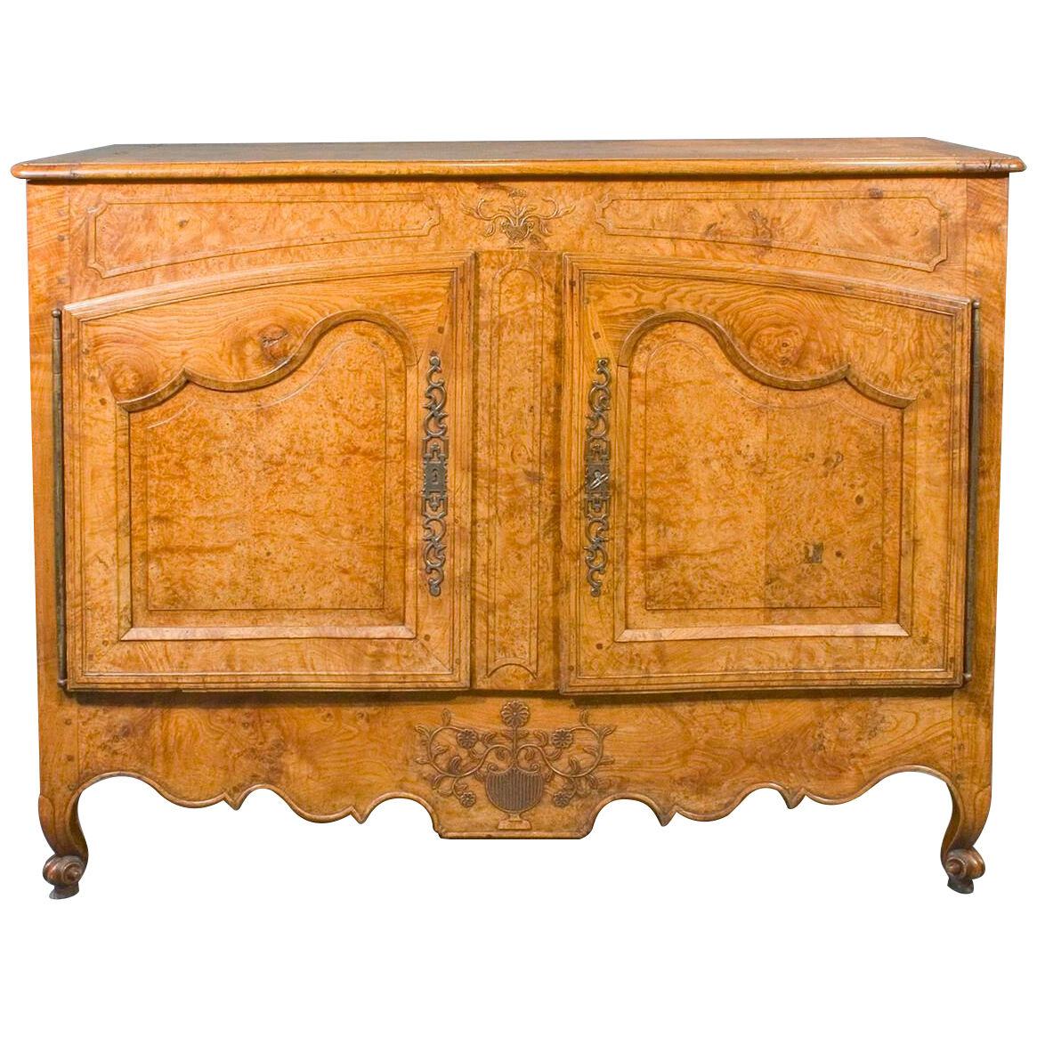Late 18th Century French Burr Elm and Ash Buffet