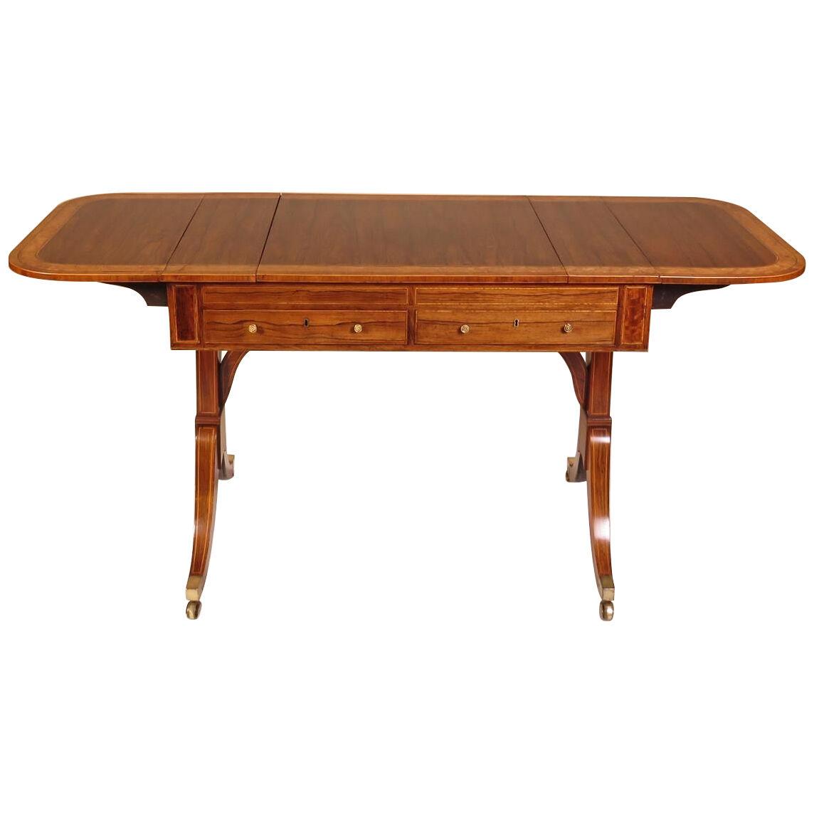 Sheraton Period Rosewood Sofa / Games Table