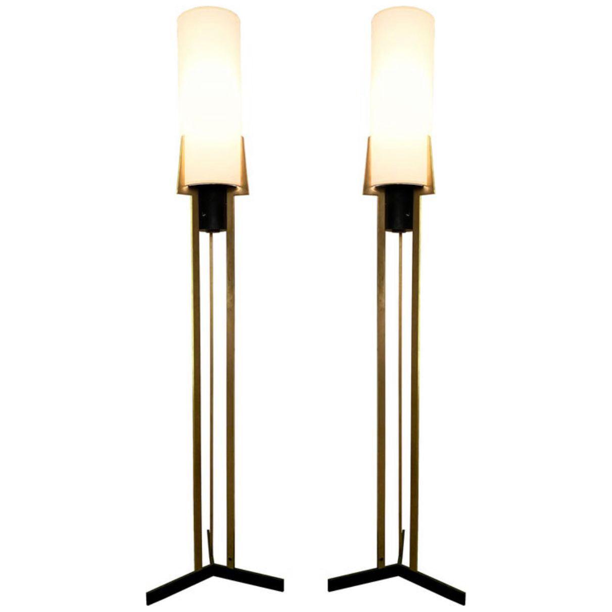 Pair of floor lamps by Maison Arlus  1950