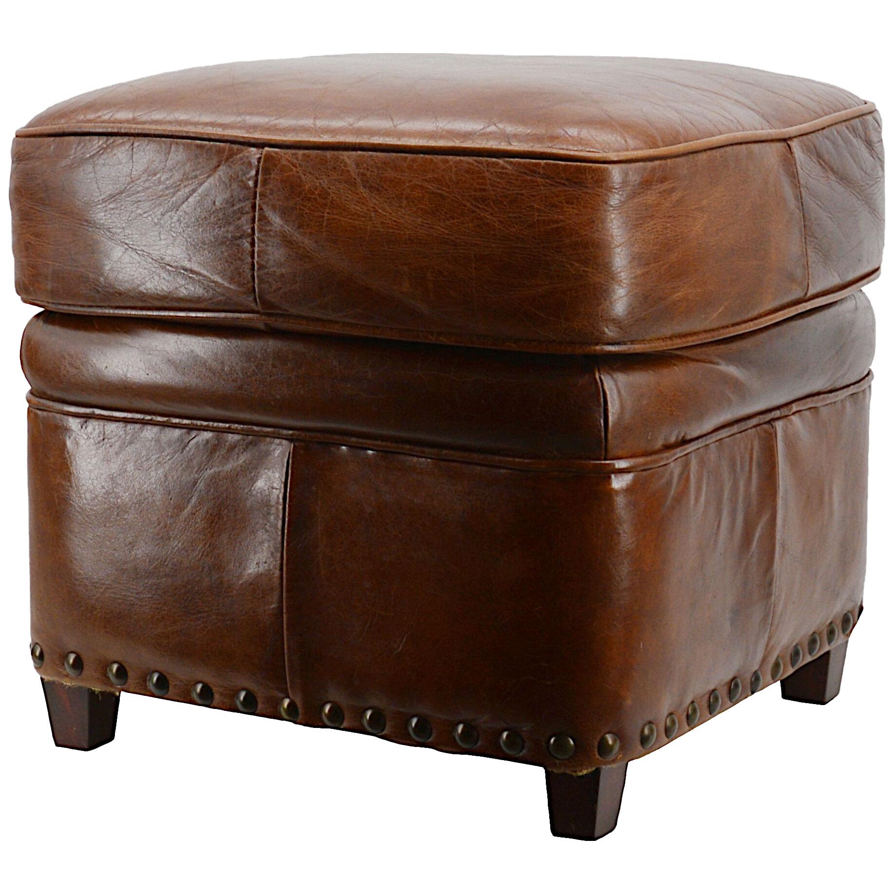 Leather Stool Bench, 1970s Design