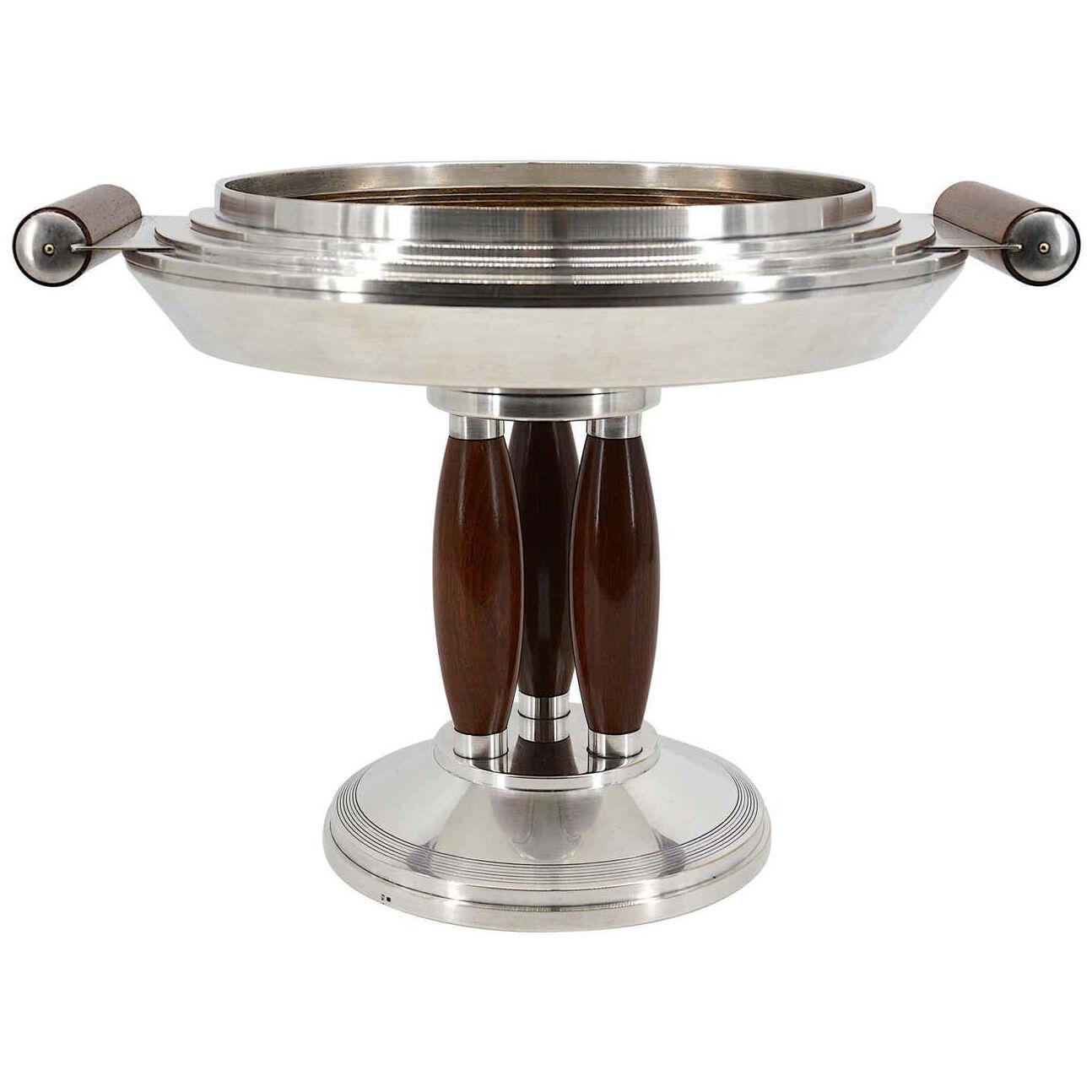 Roux-Marquiand French Art Deco Silver Plate Fruit Centerpiece, Ca.1930